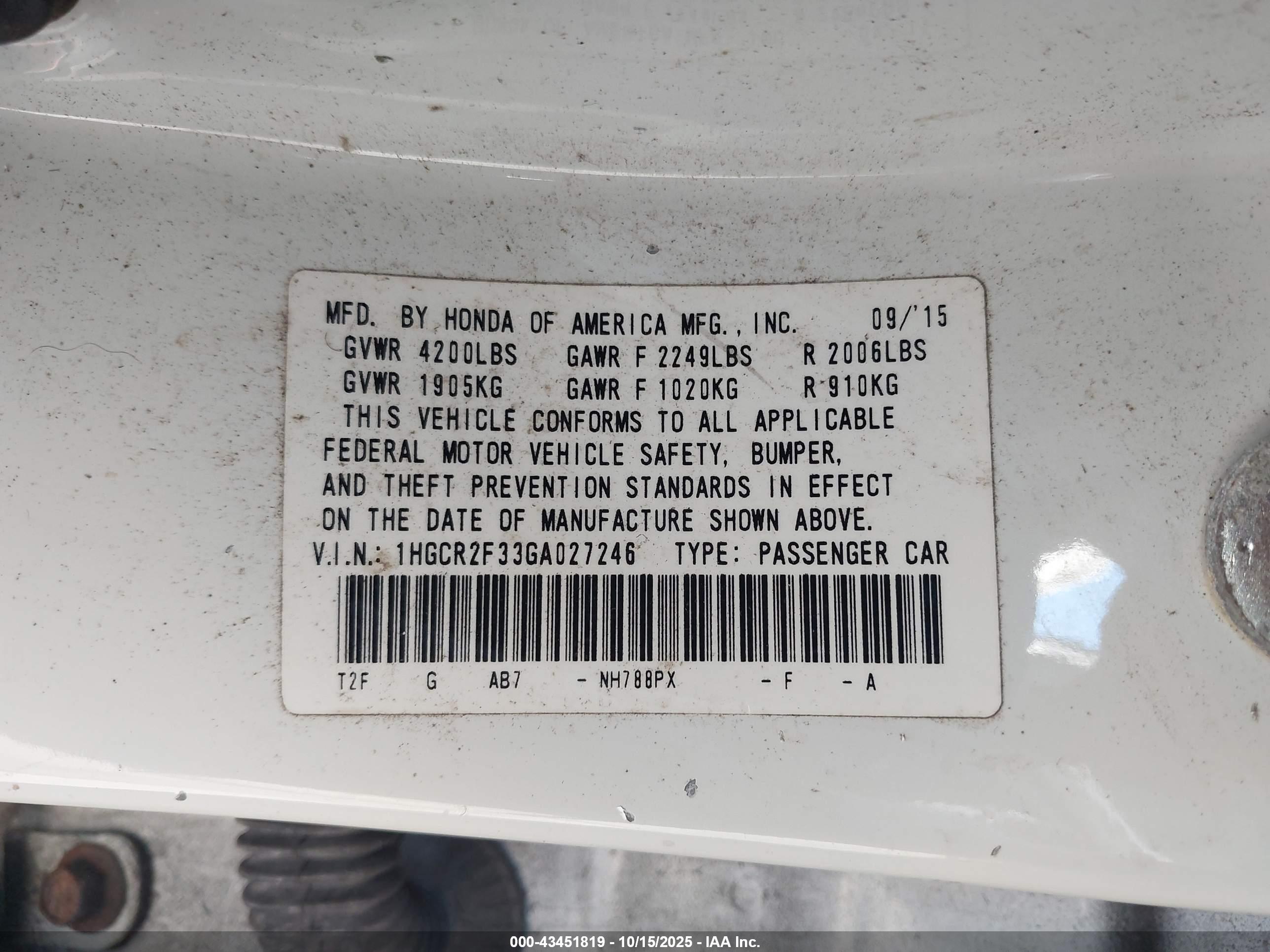 HONDA ACCORD image 9