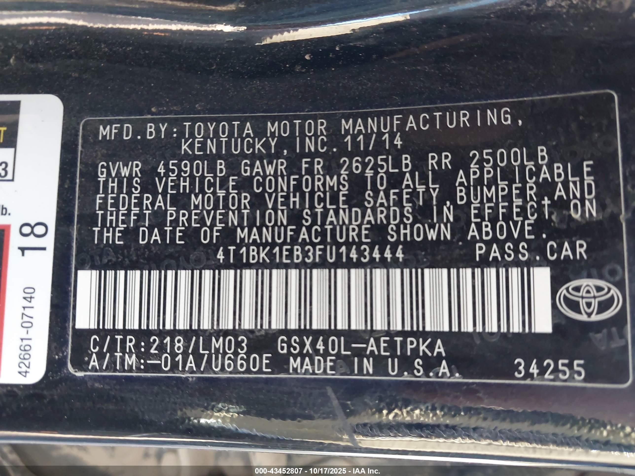 TOYOTA AVALON image 9