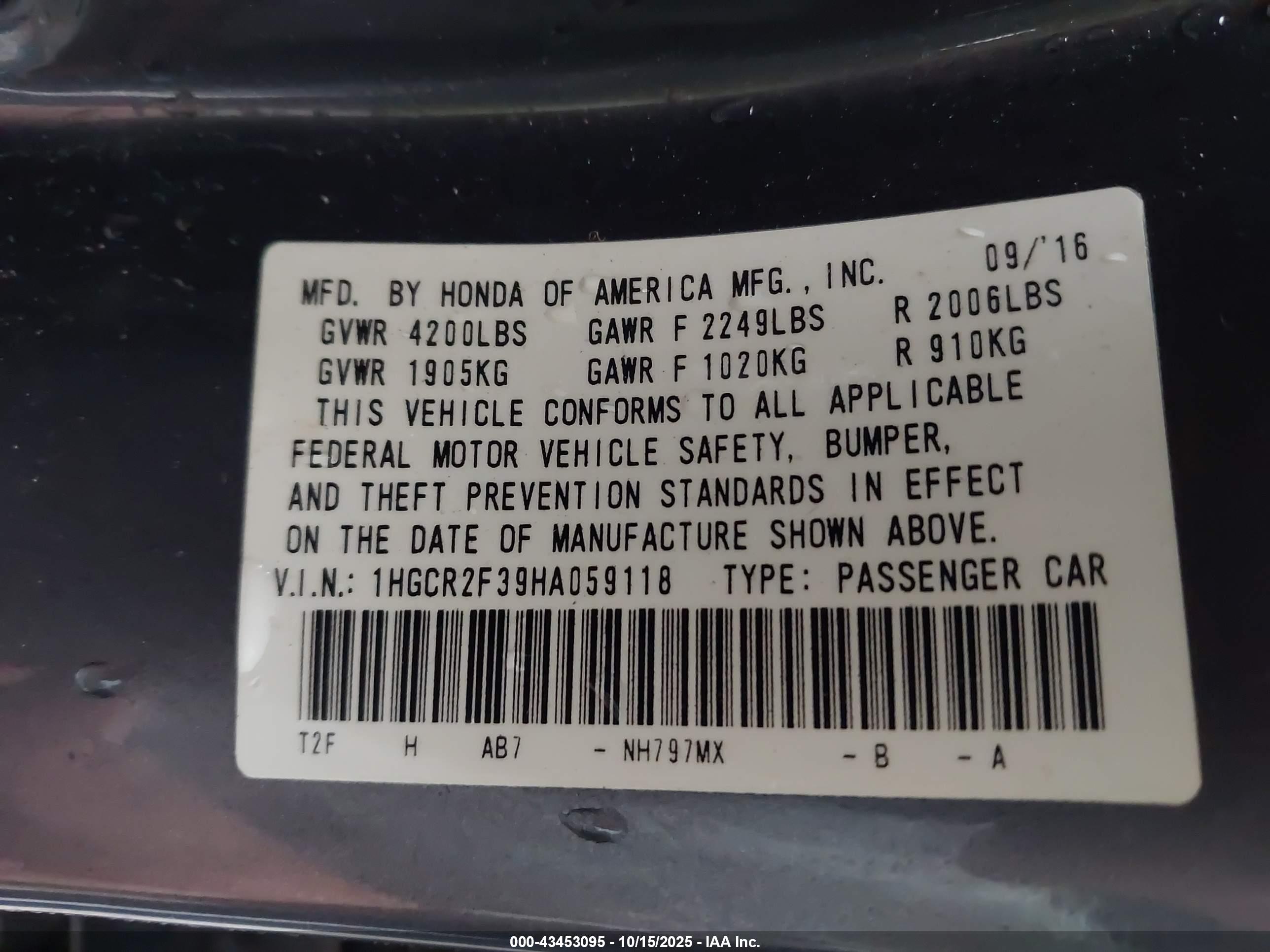 HONDA ACCORD image 9
