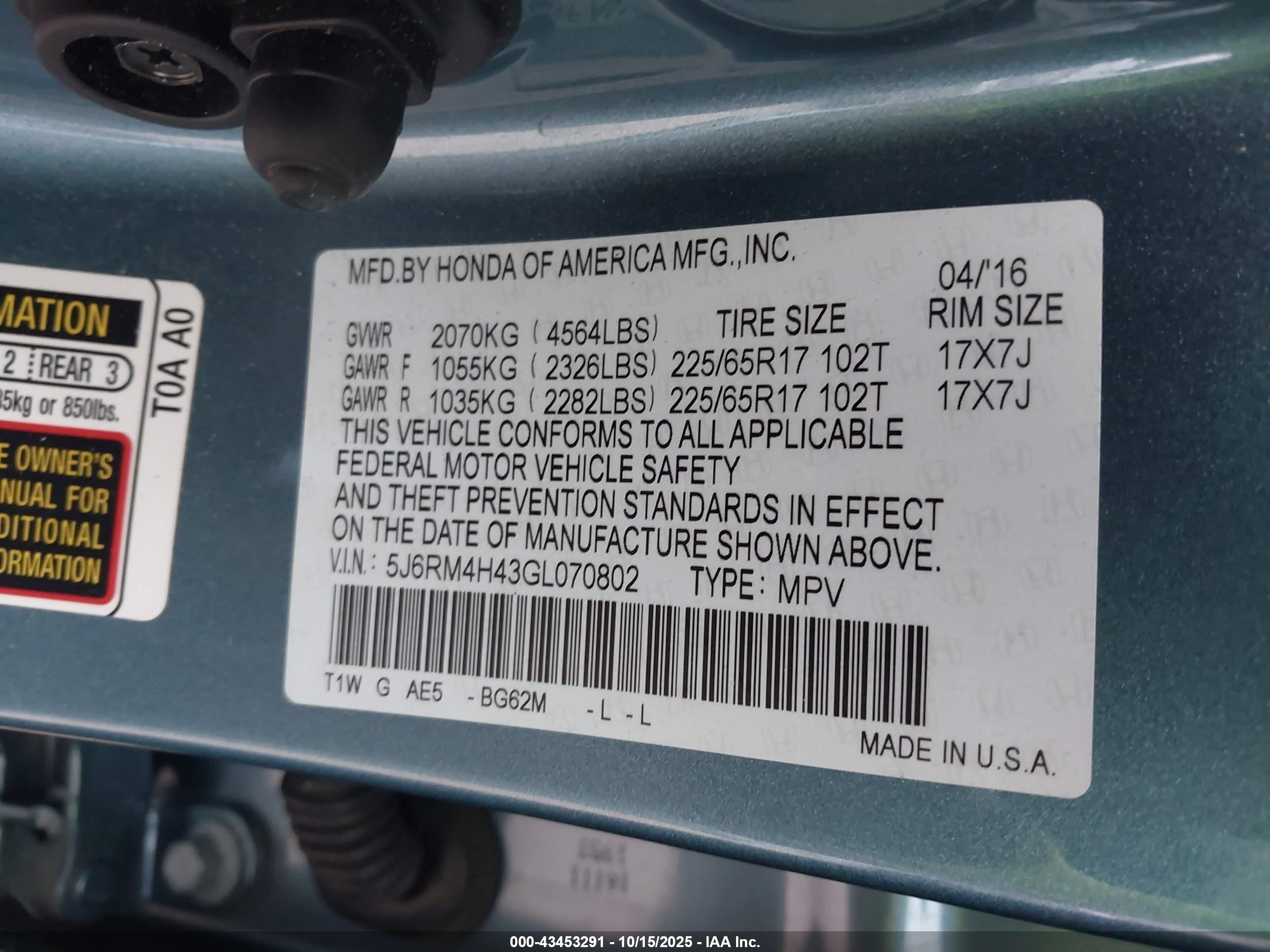 HONDA CR-V image 9
