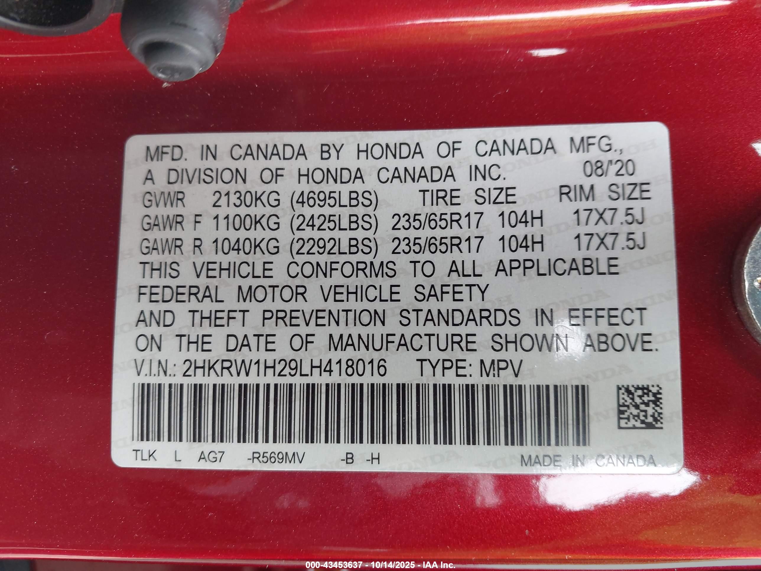 HONDA CR-V image 9