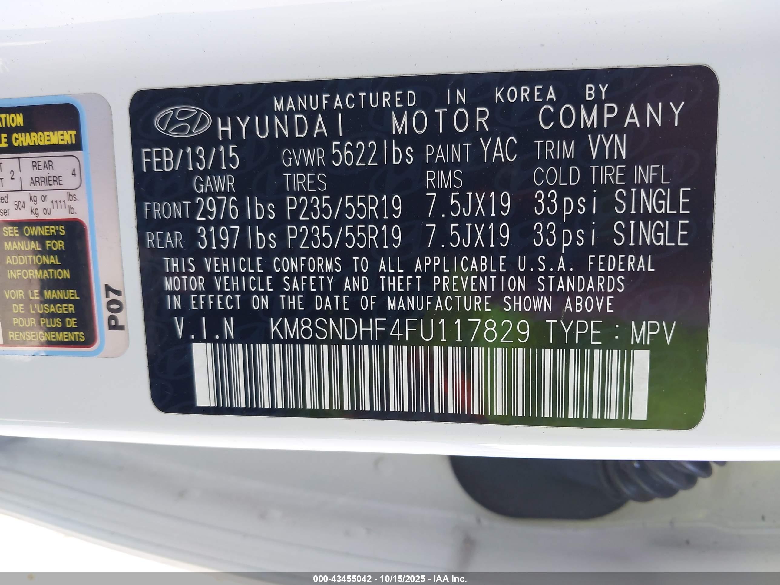 HYUNDAI SANTA image 9