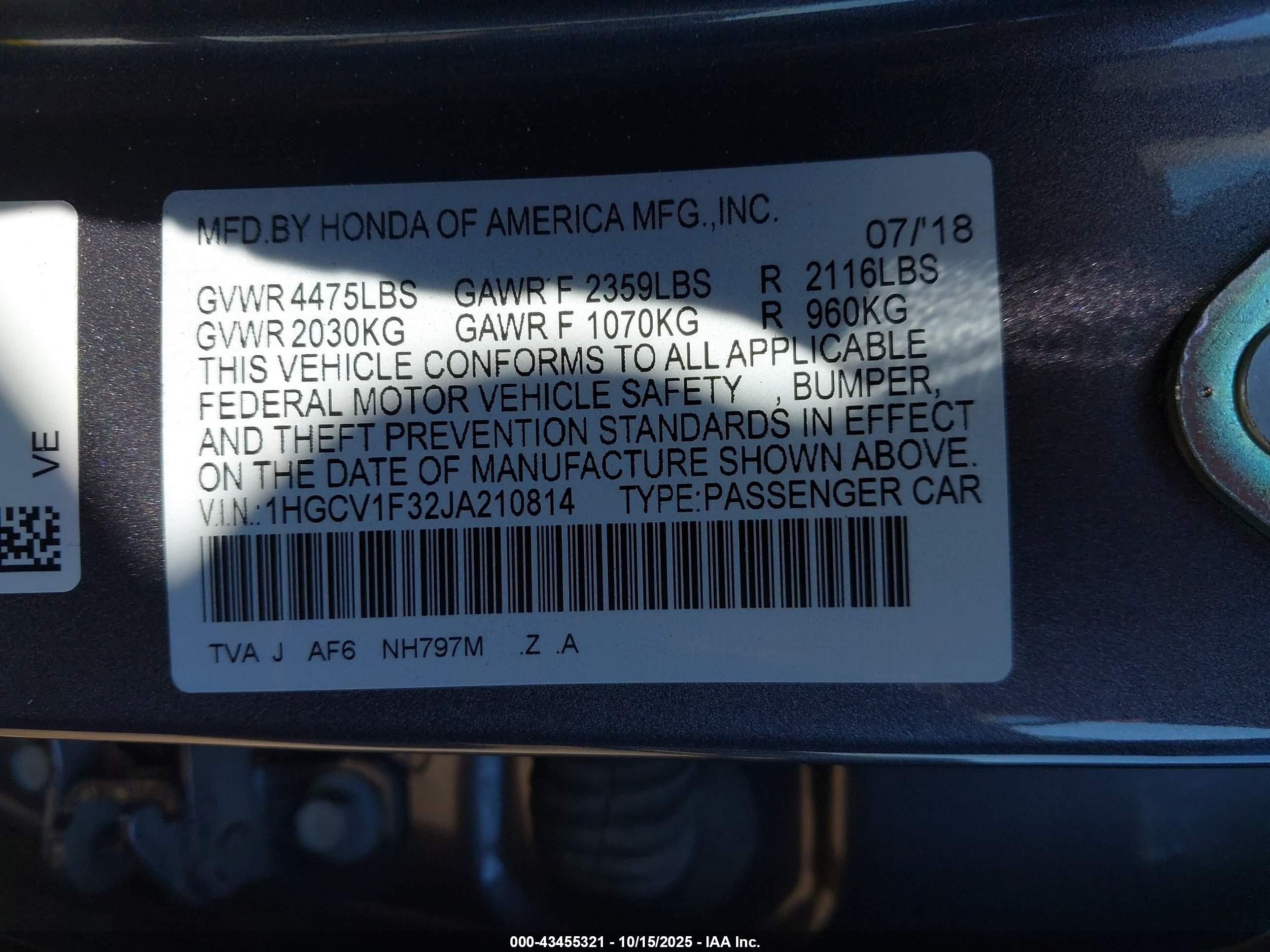 HONDA ACCORD image 9