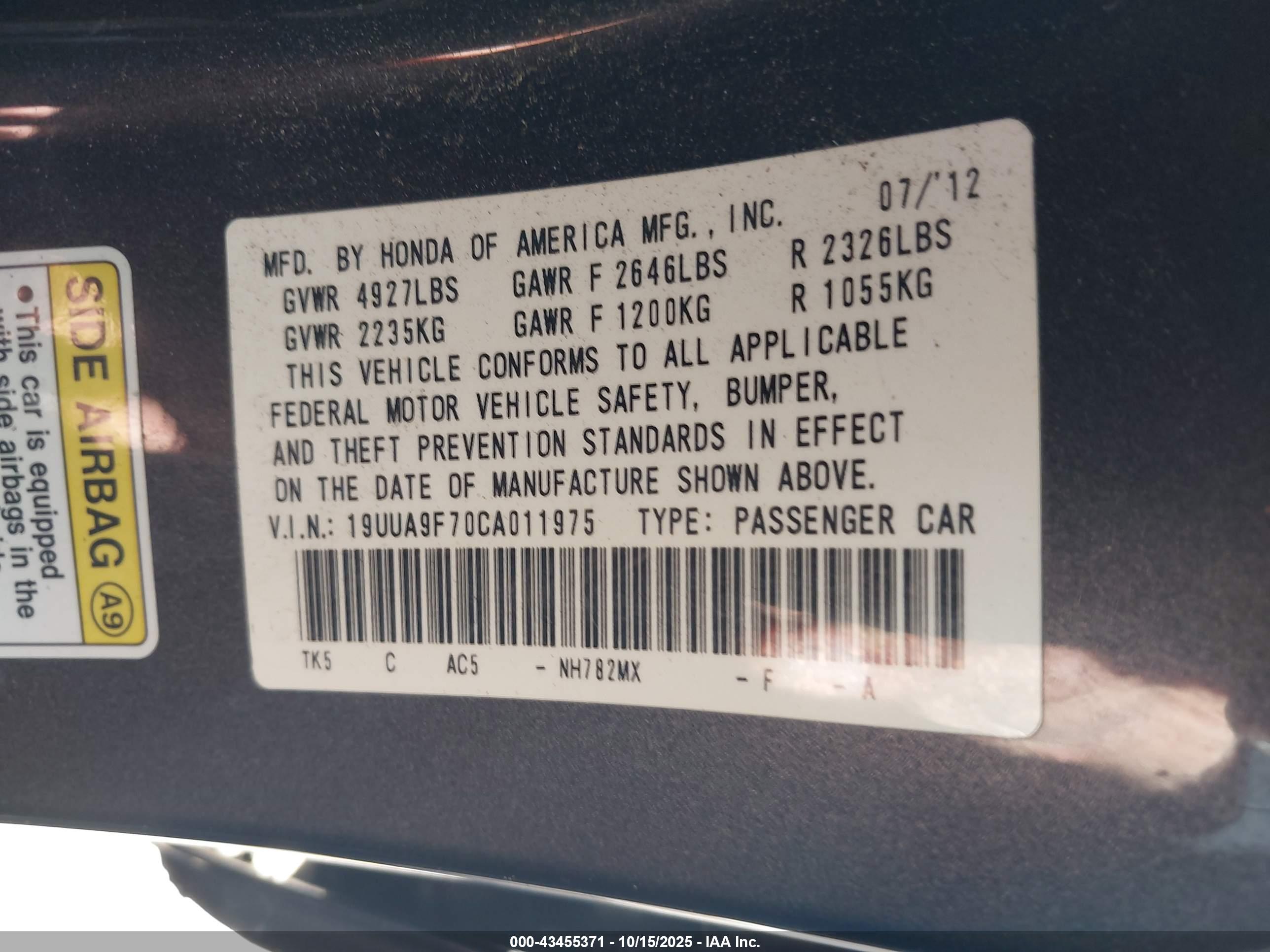 ACURA TL image 9