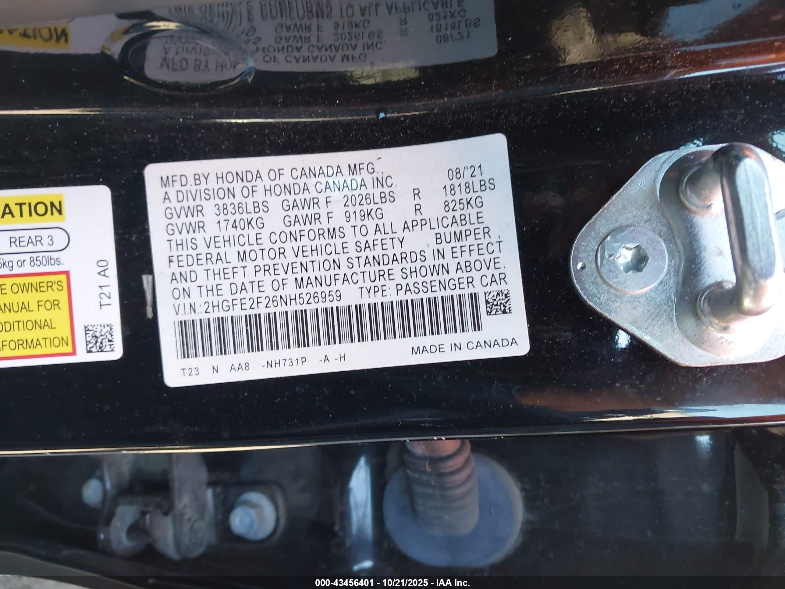 HONDA CIVIC image 9