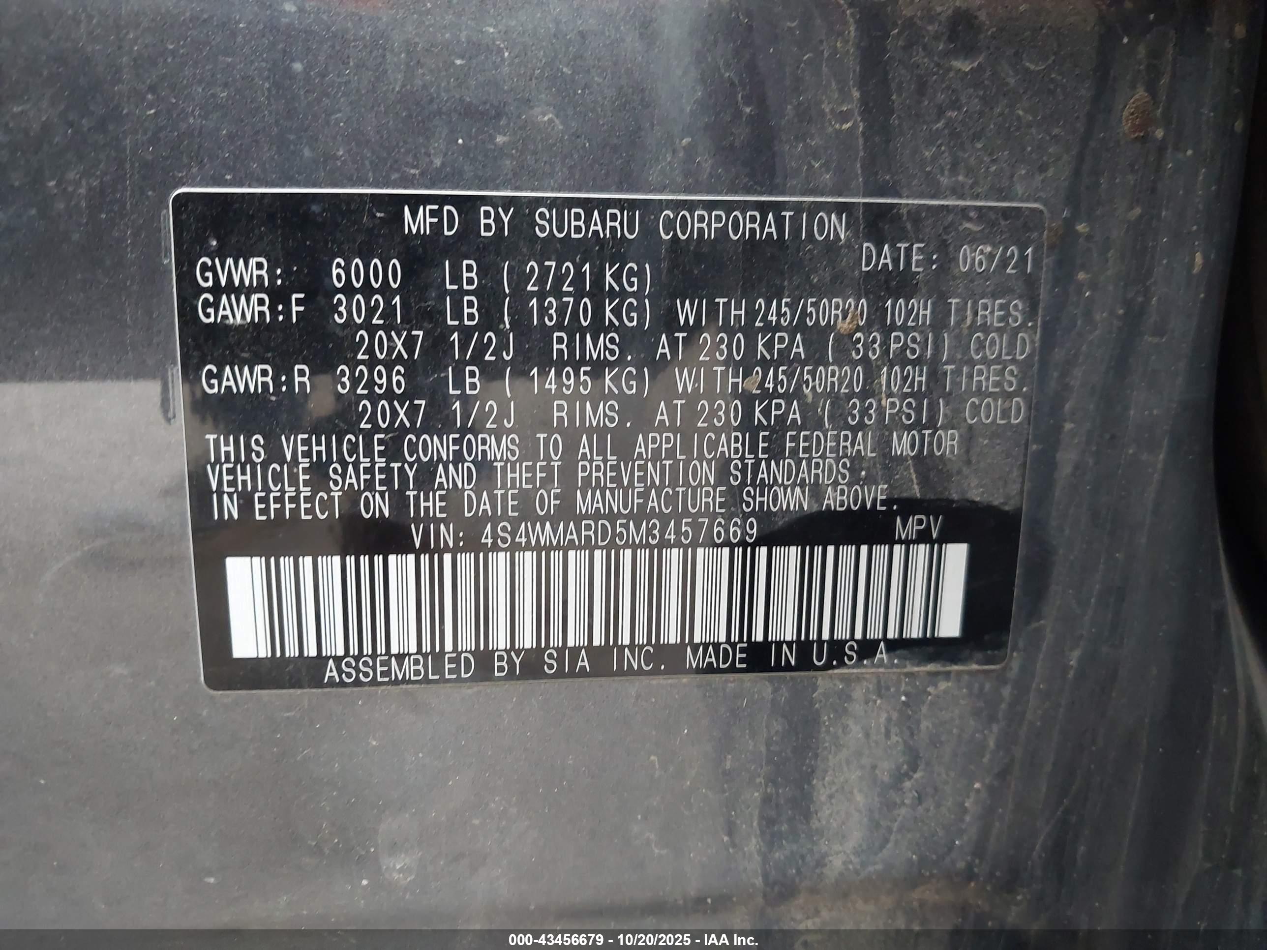 SUBARU ASCENT image 9