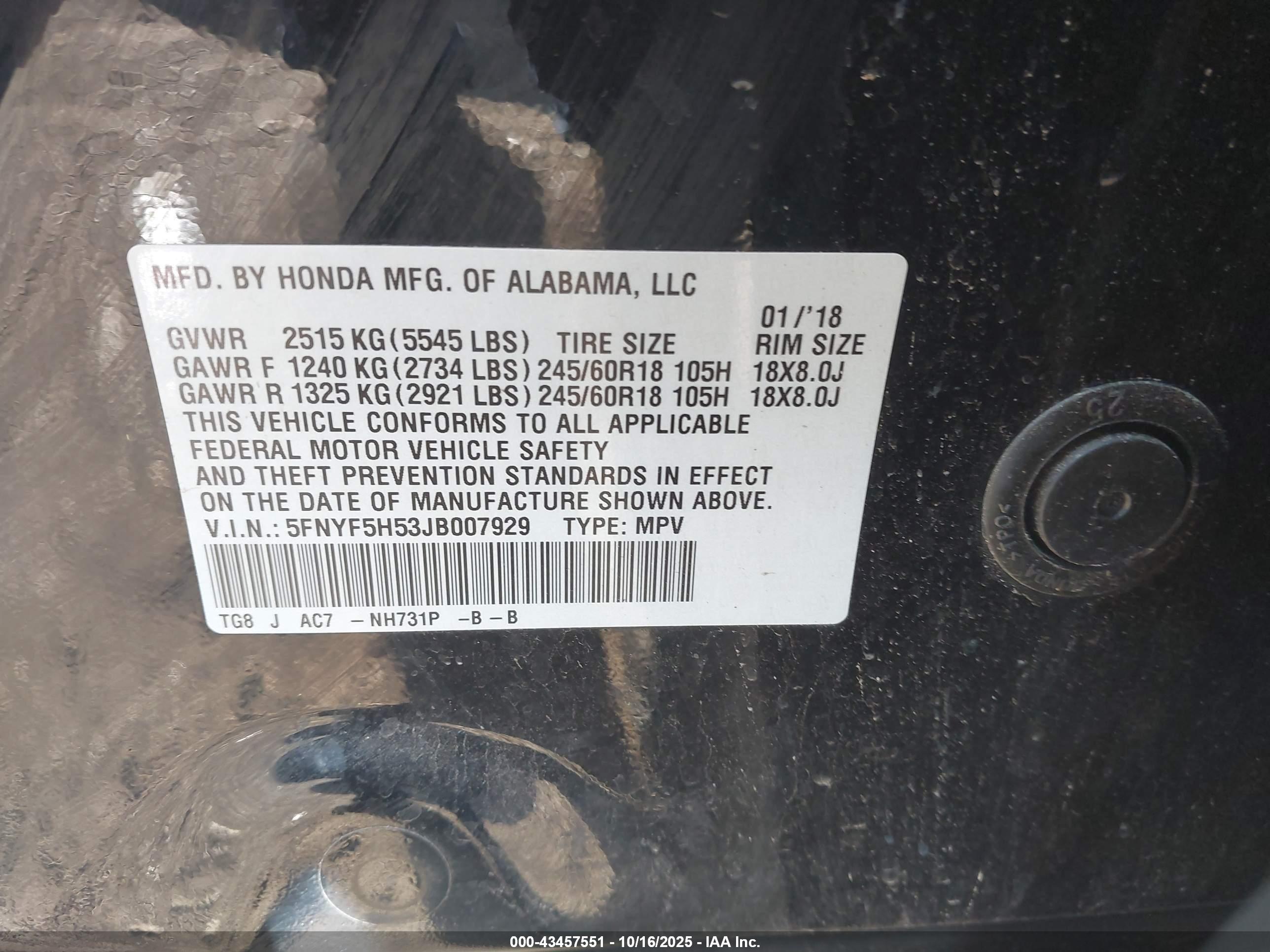 HONDA PILOT image 9