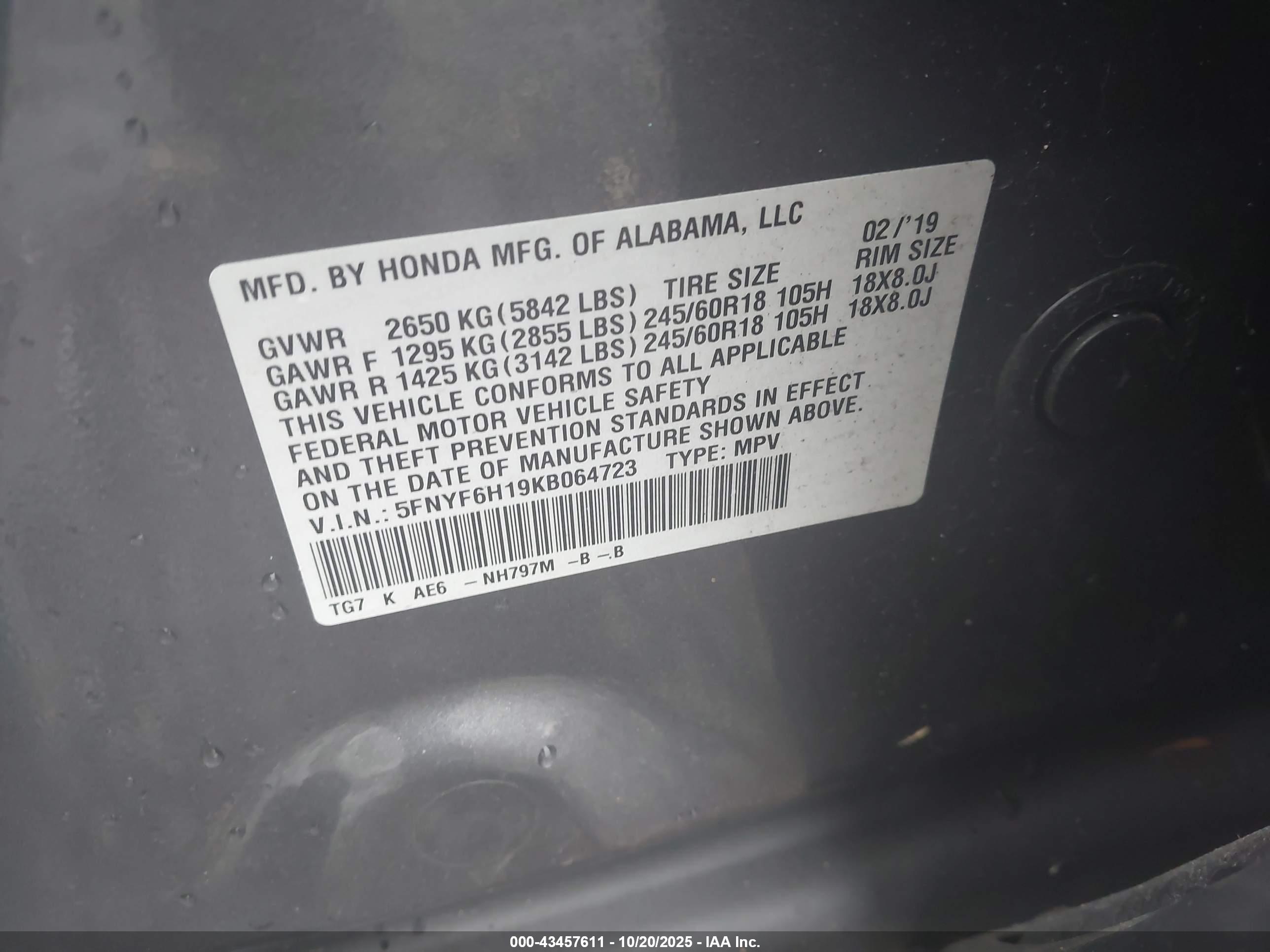 HONDA PILOT image 9