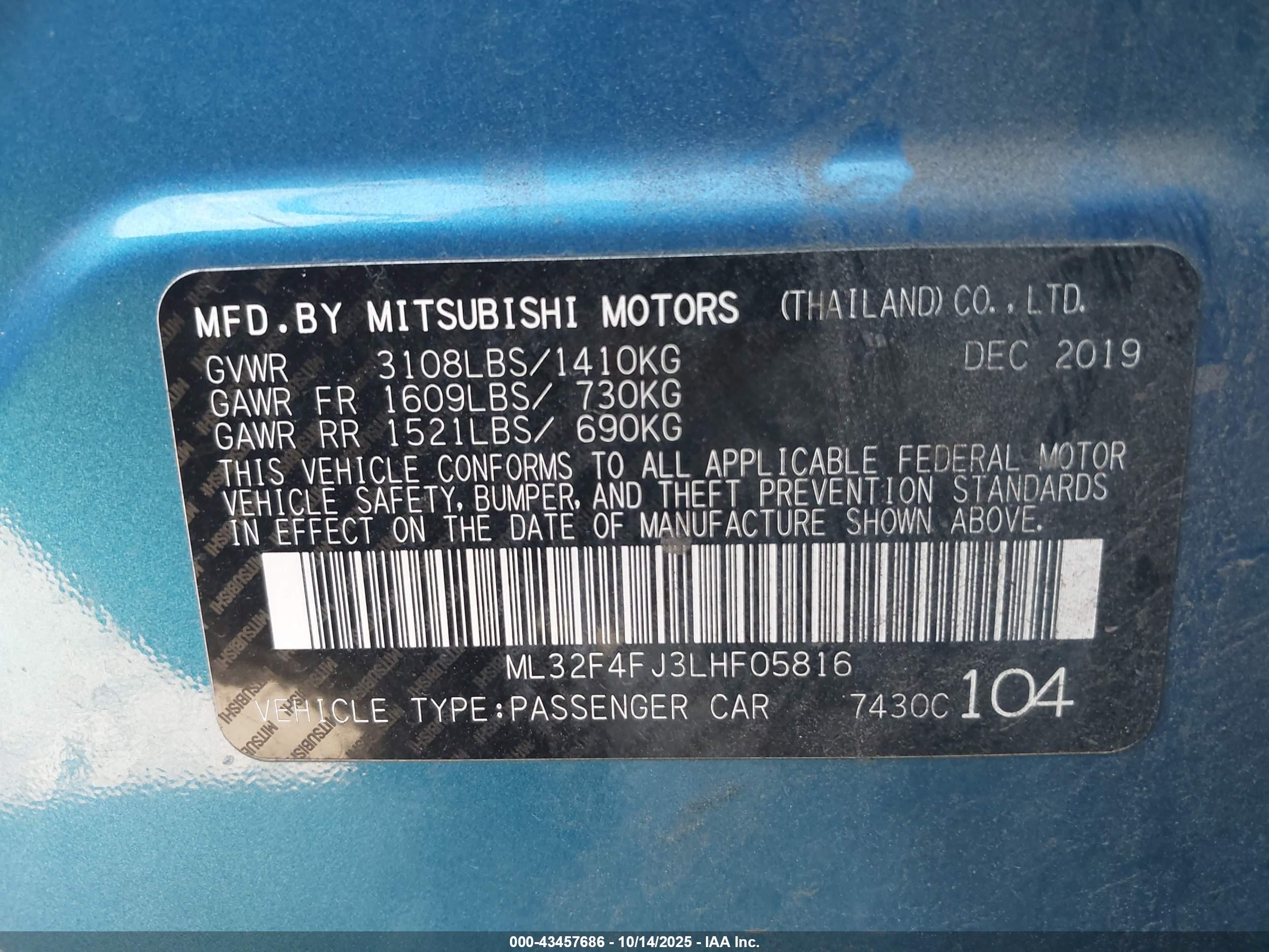 MITSUBISHI MIRAGE image 9