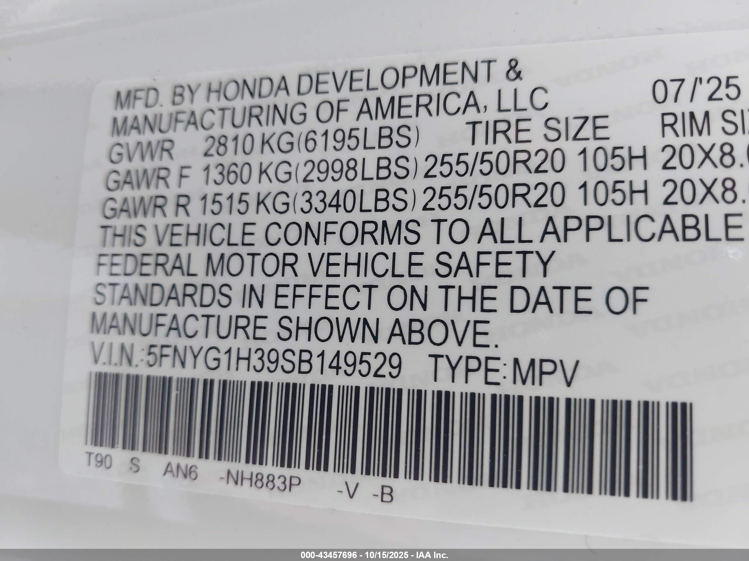 HONDA PILOT image 9