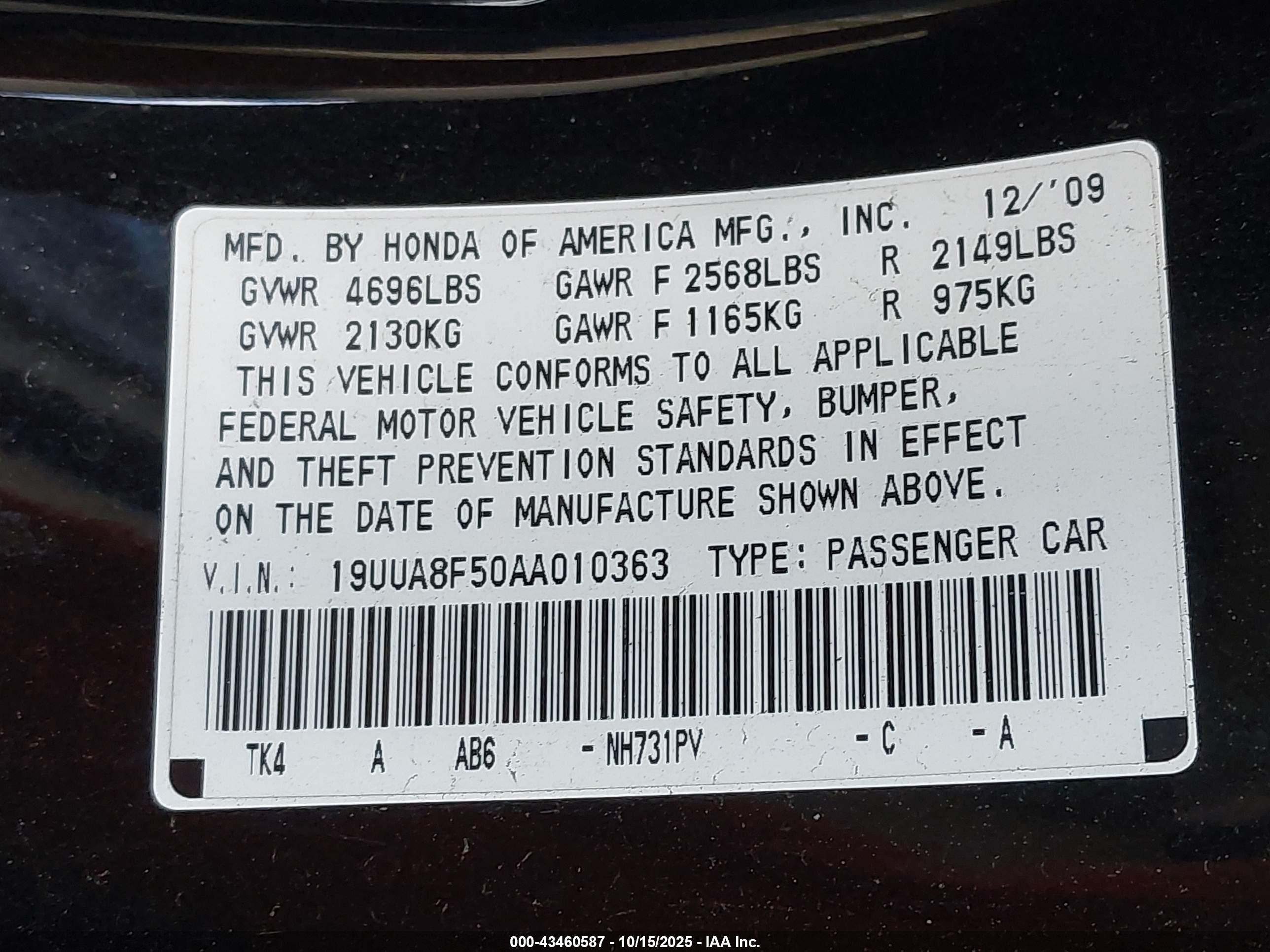 ACURA TL image 9