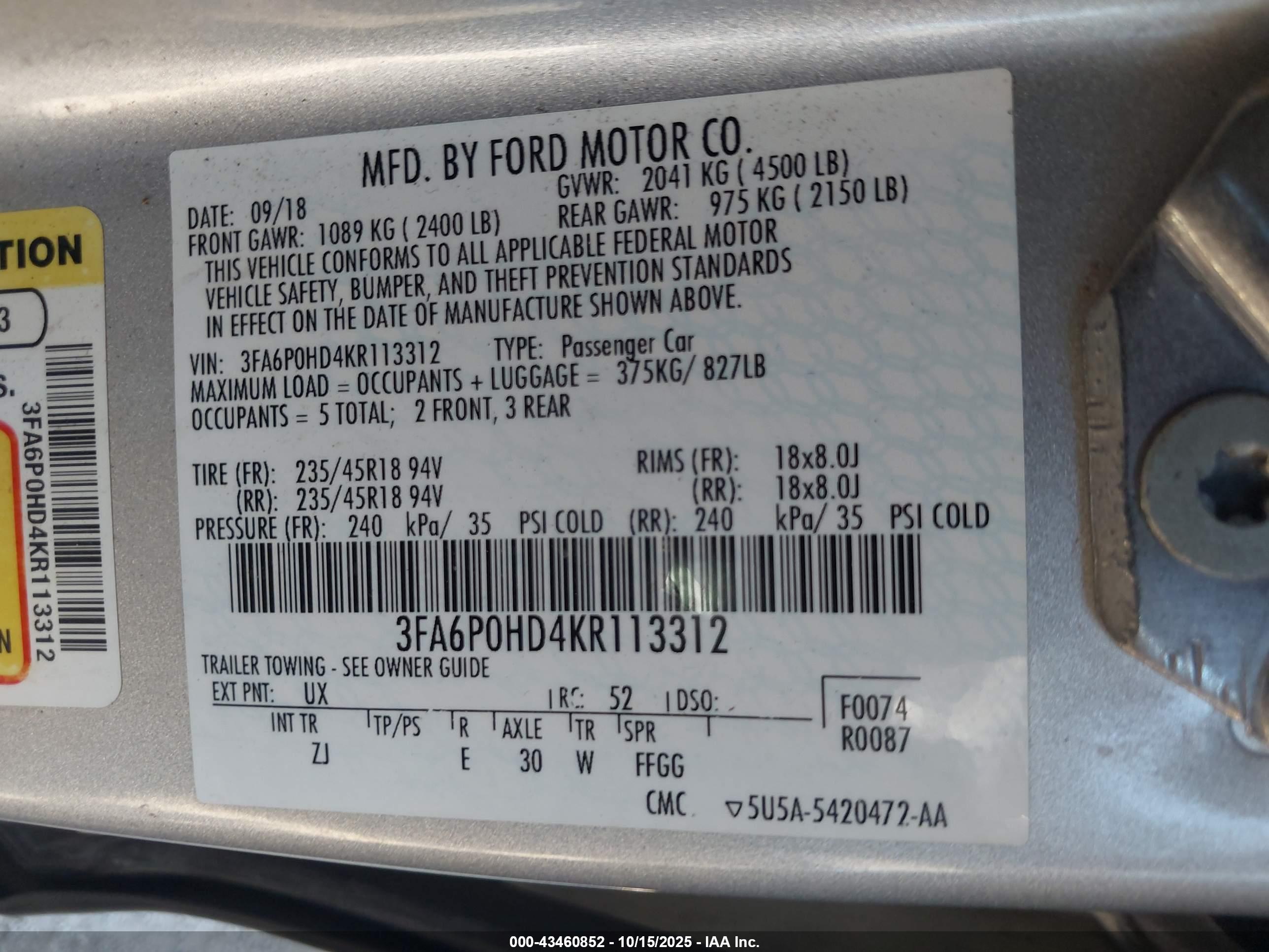 FORD FUSION image 9