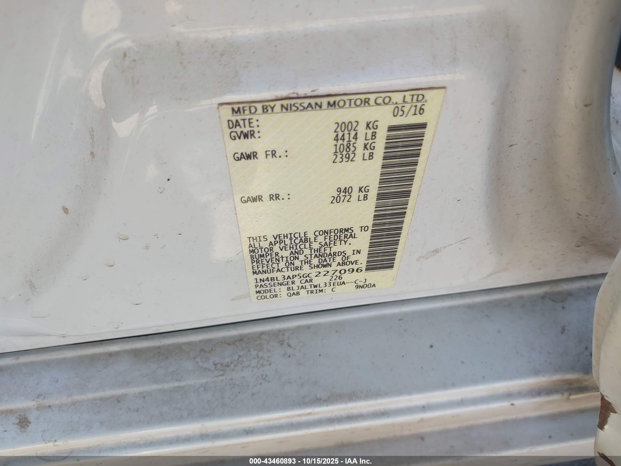 NISSAN ALTIMA image 9