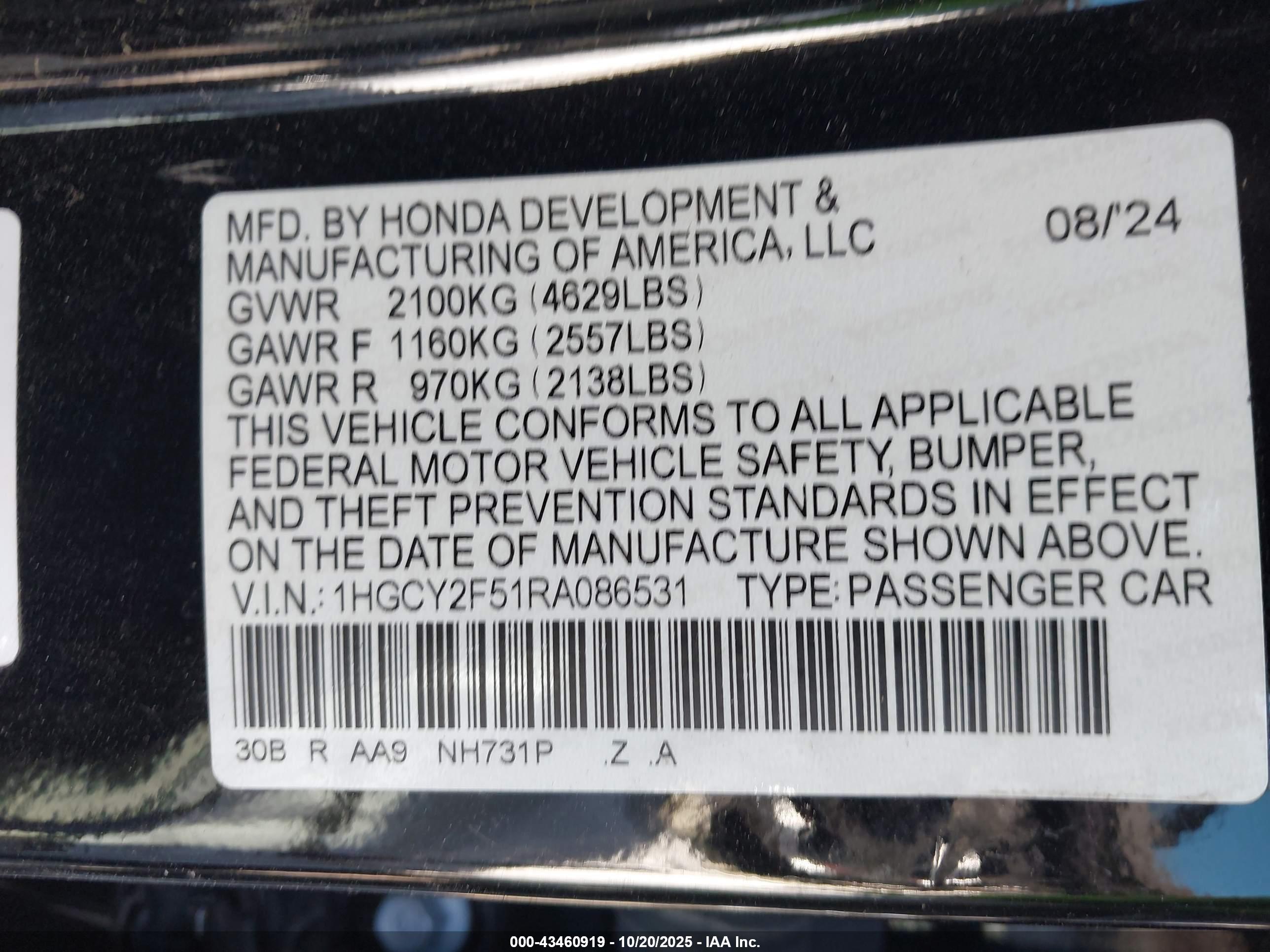 HONDA ACCORD image 9