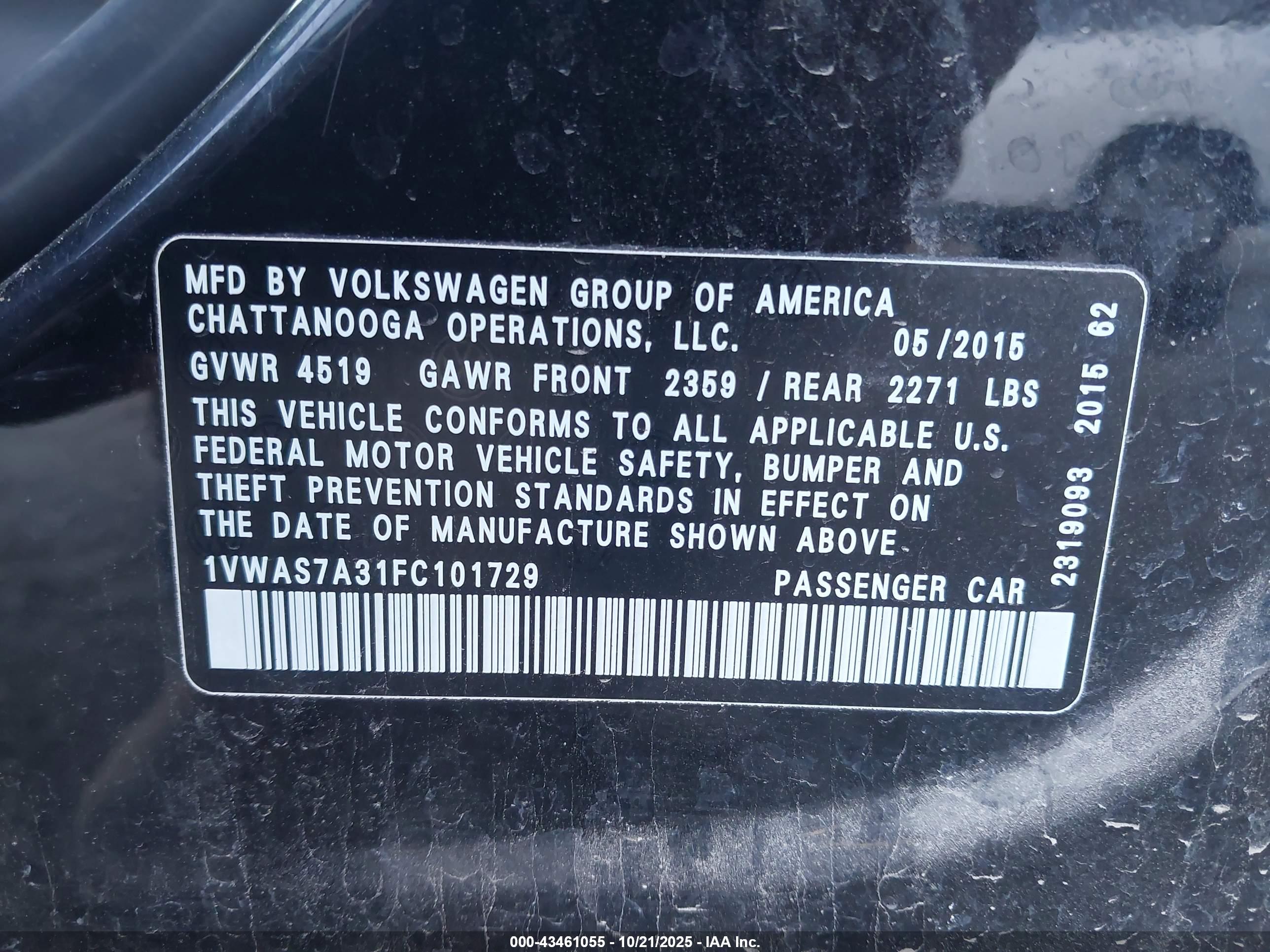 VOLKSWAGEN PASSAT image 9