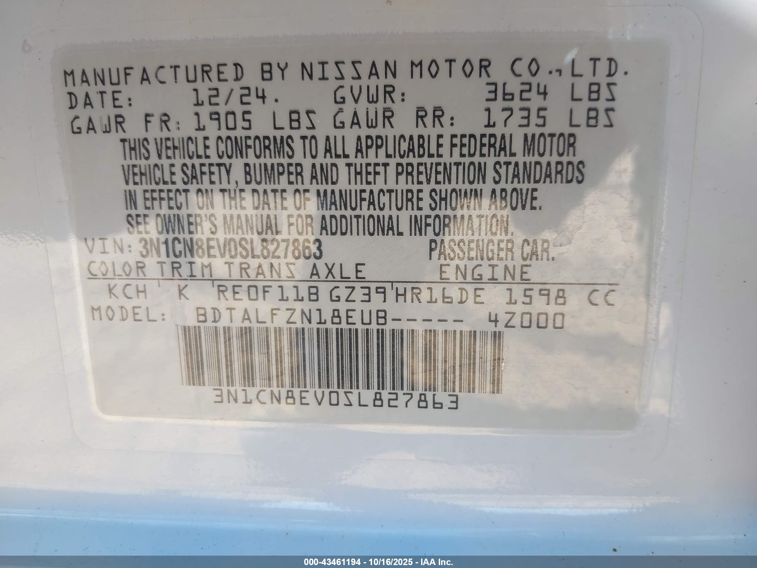 NISSAN VERSA image 9