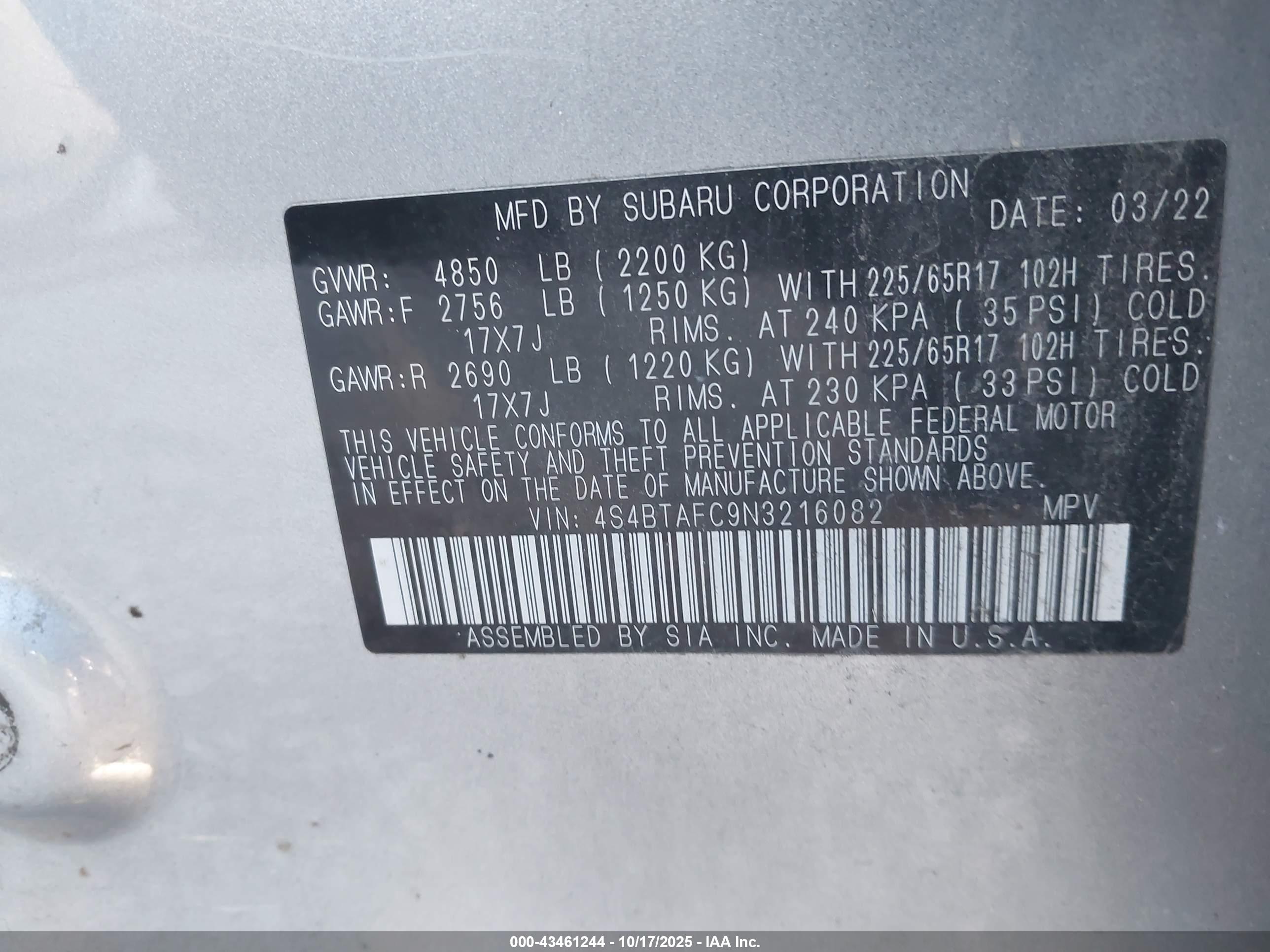 SUBARU OUTBACK image 9