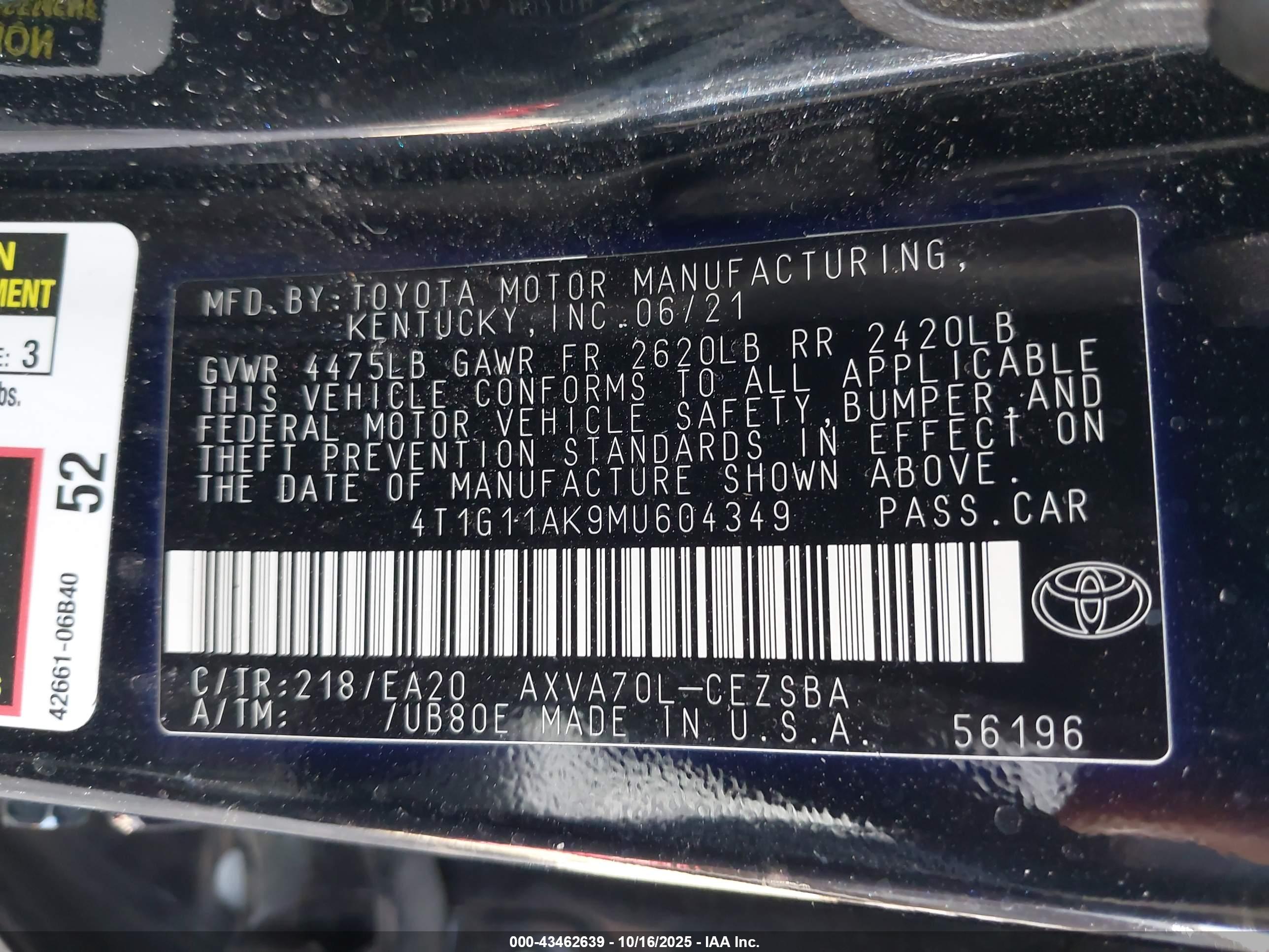 TOYOTA CAMRY image 9