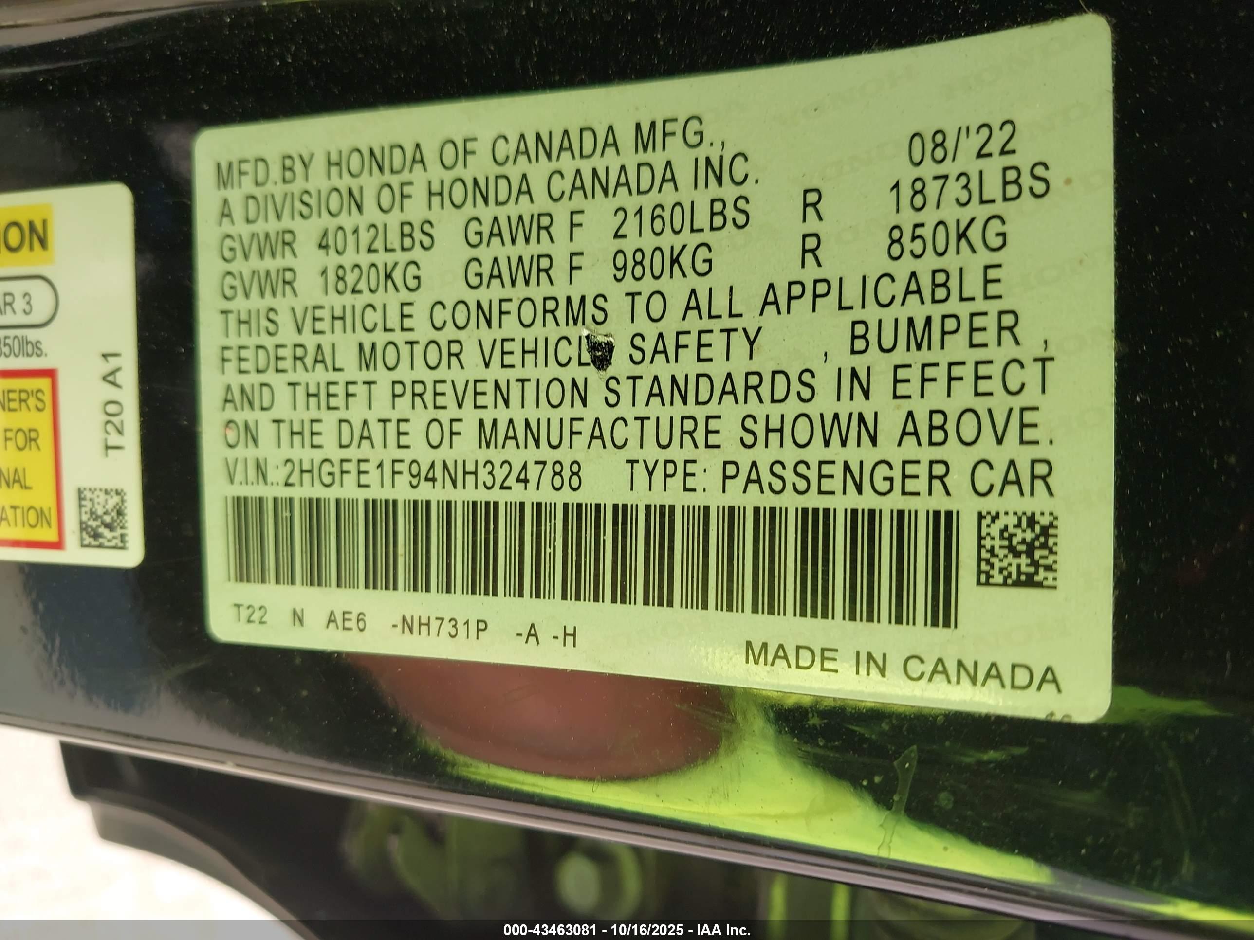 HONDA CIVIC image 9