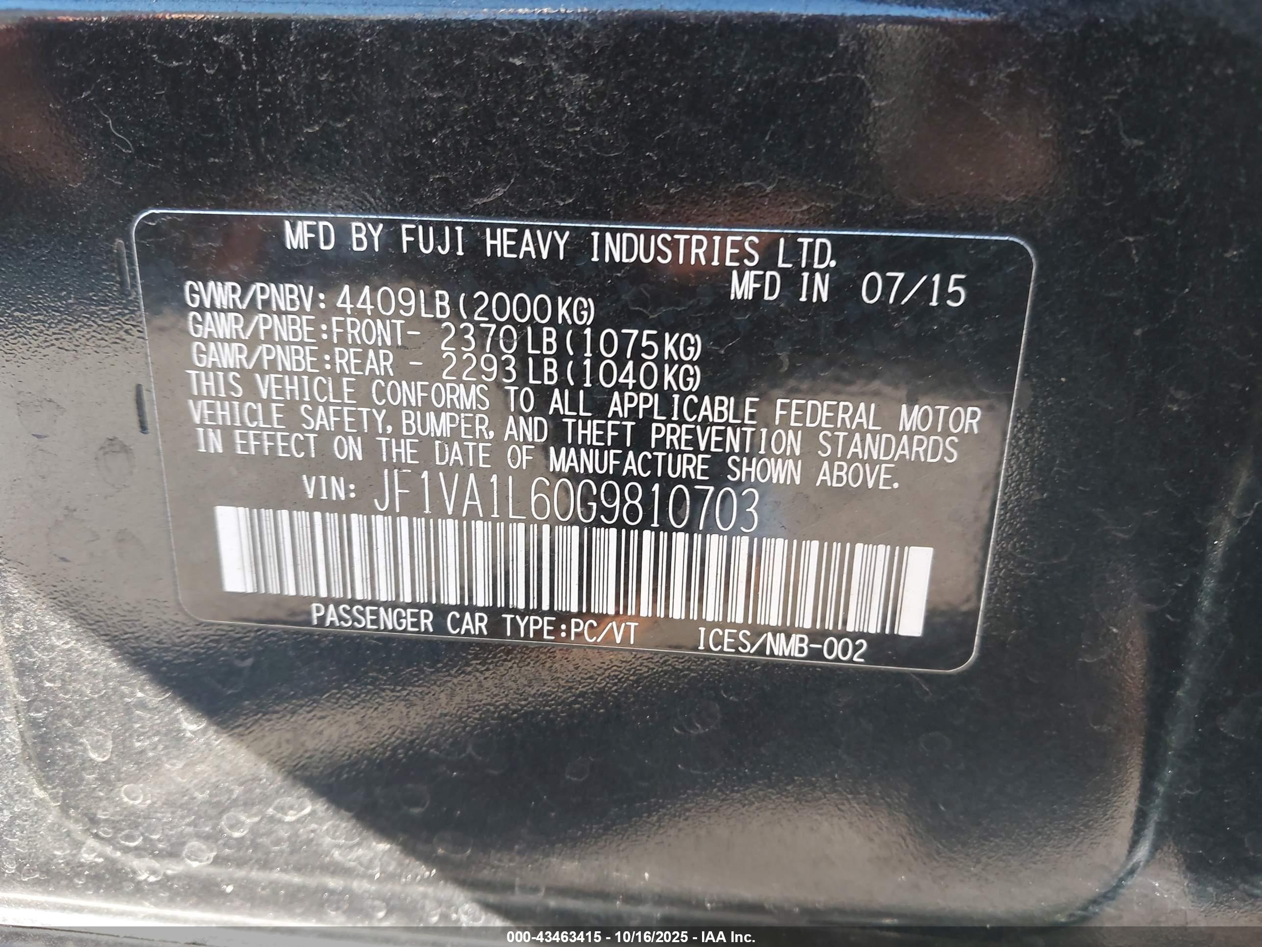 SUBARU WRX image 9