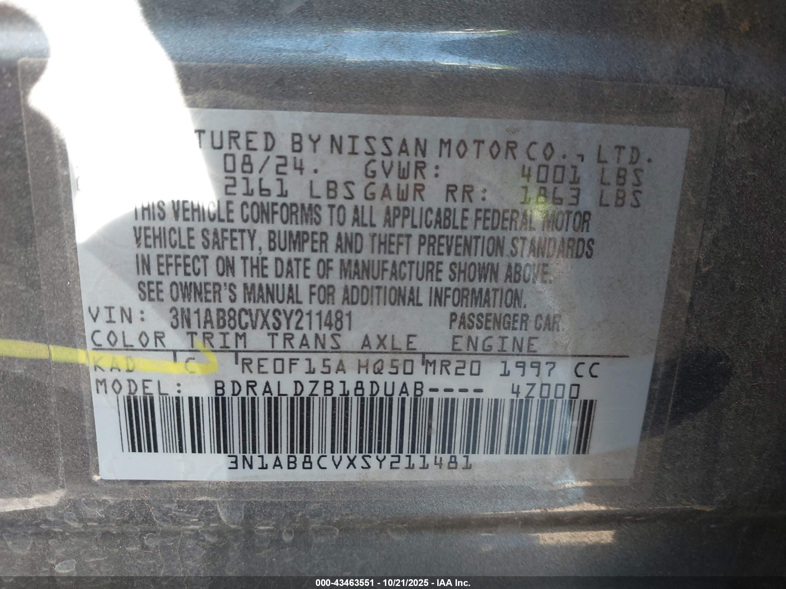 NISSAN SENTRA image 9