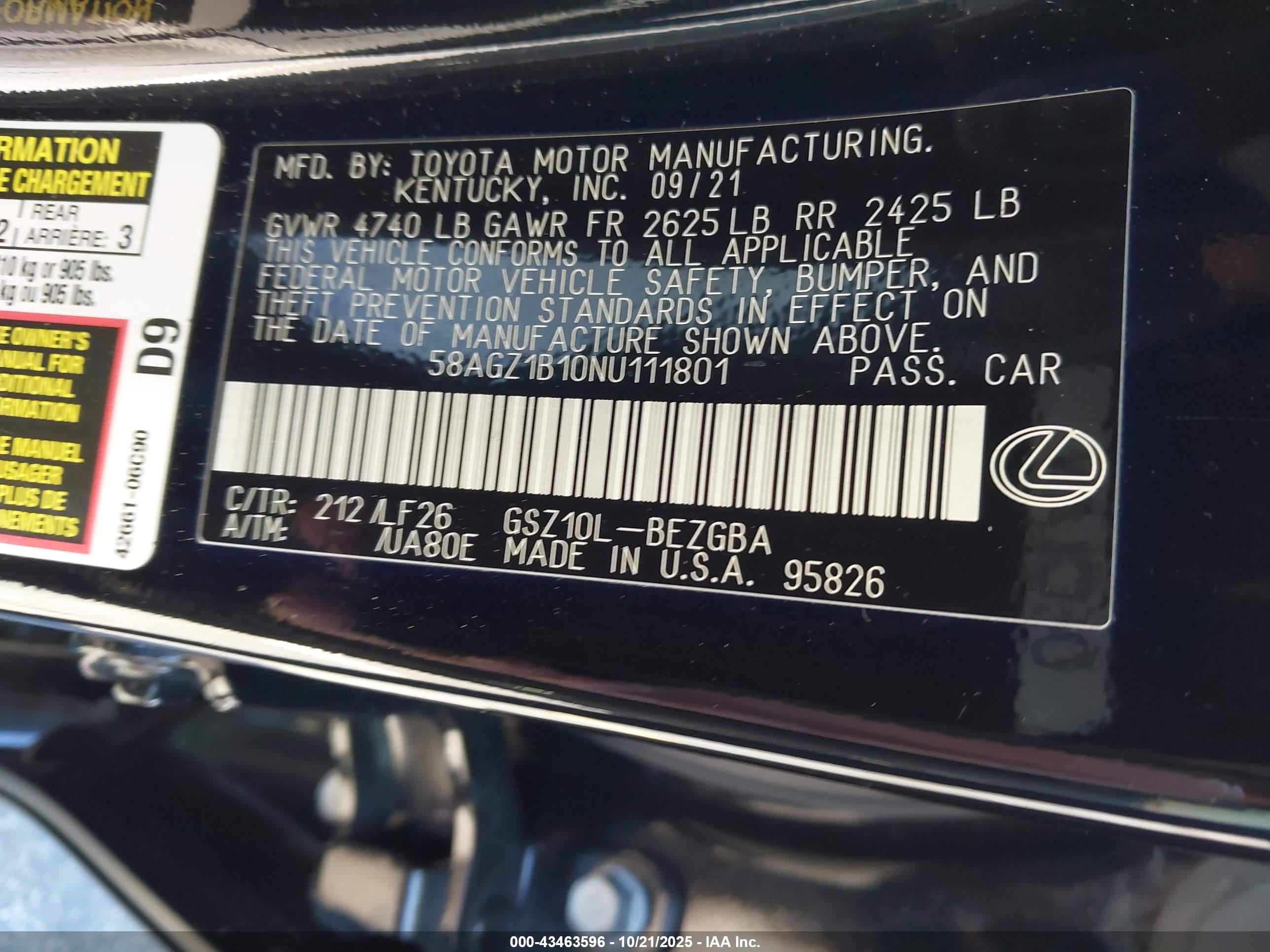 LEXUS ES image 9