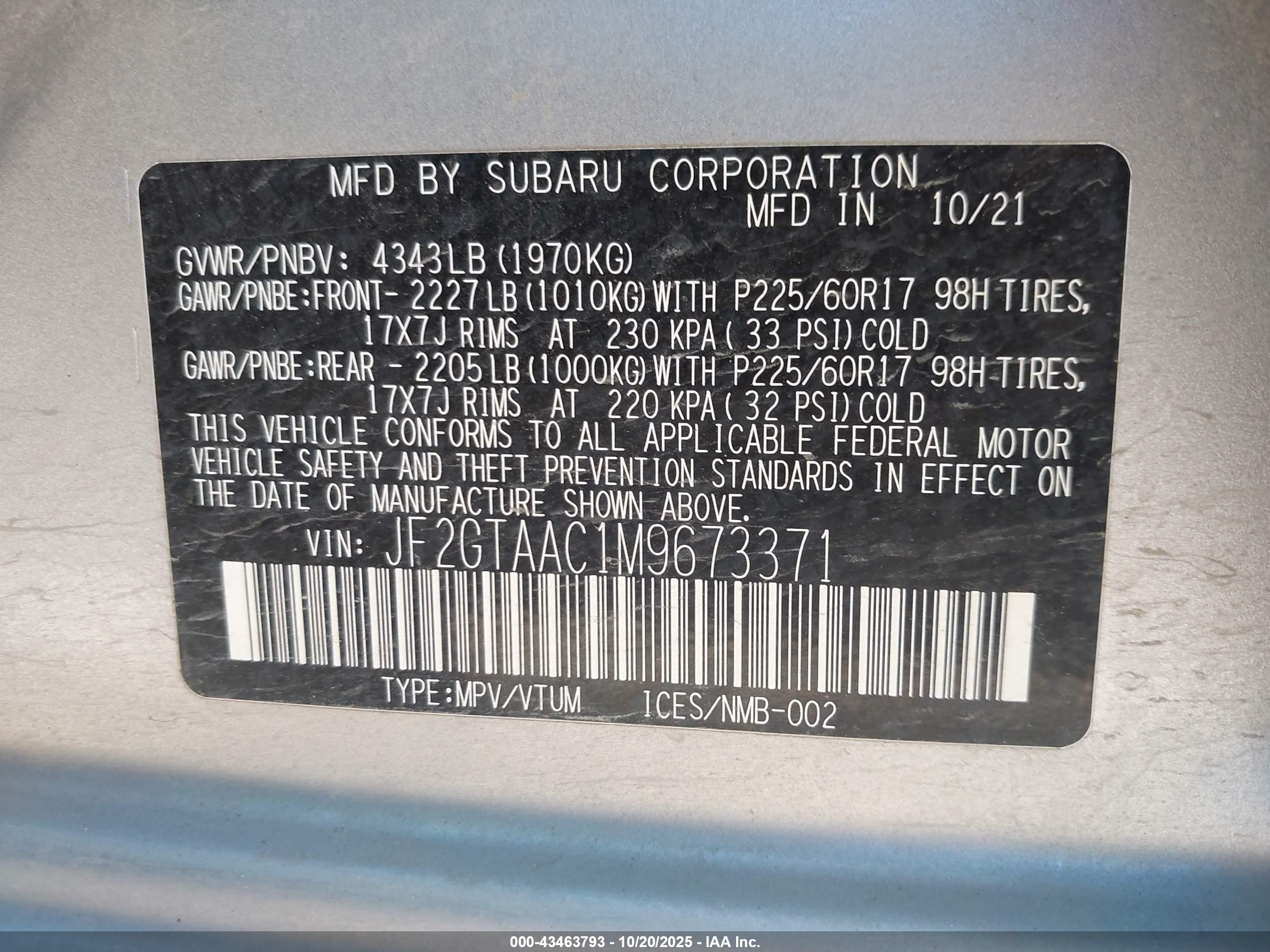 SUBARU CROSSTREK image 9