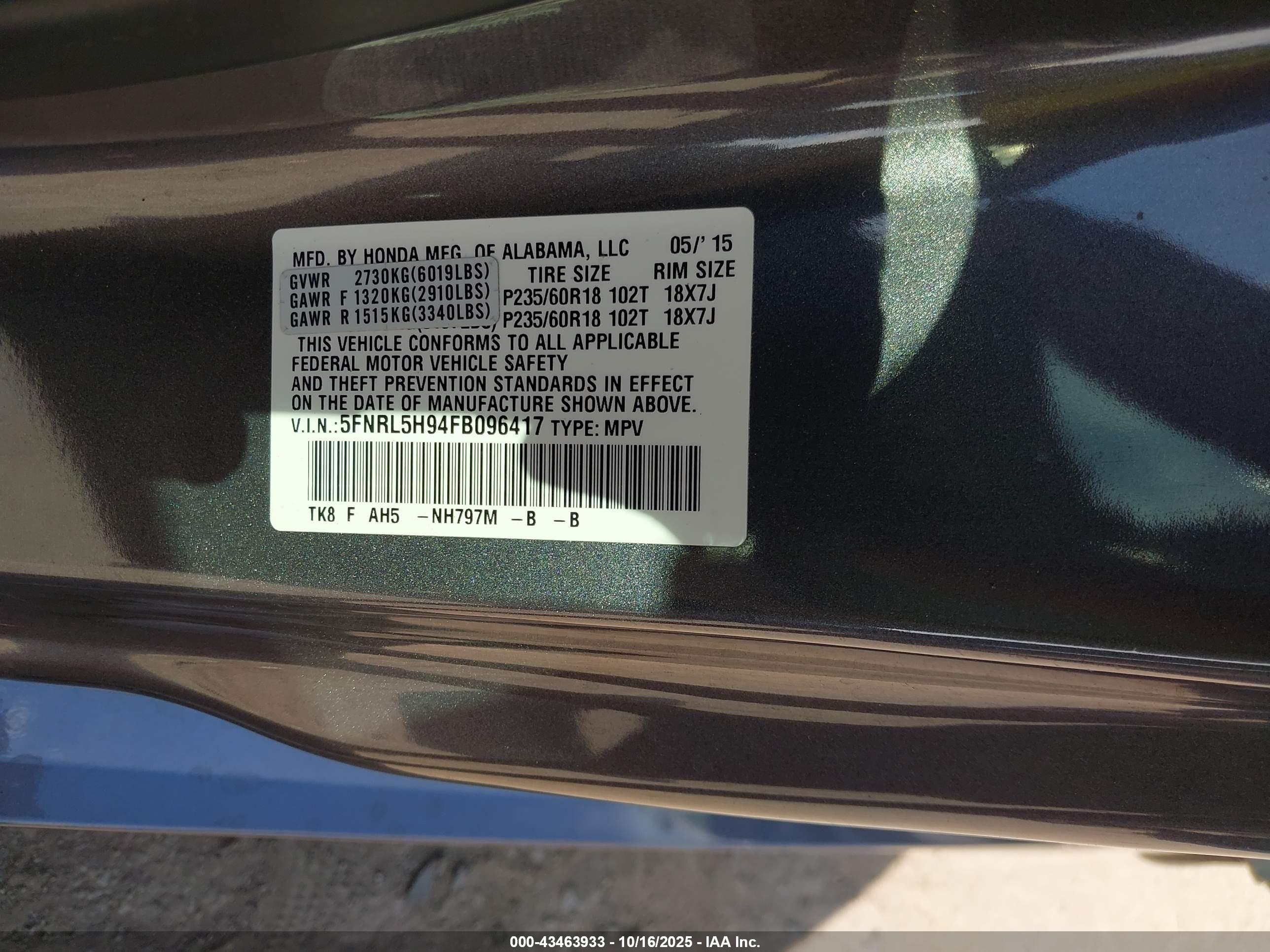 HONDA ODYSSEY image 9