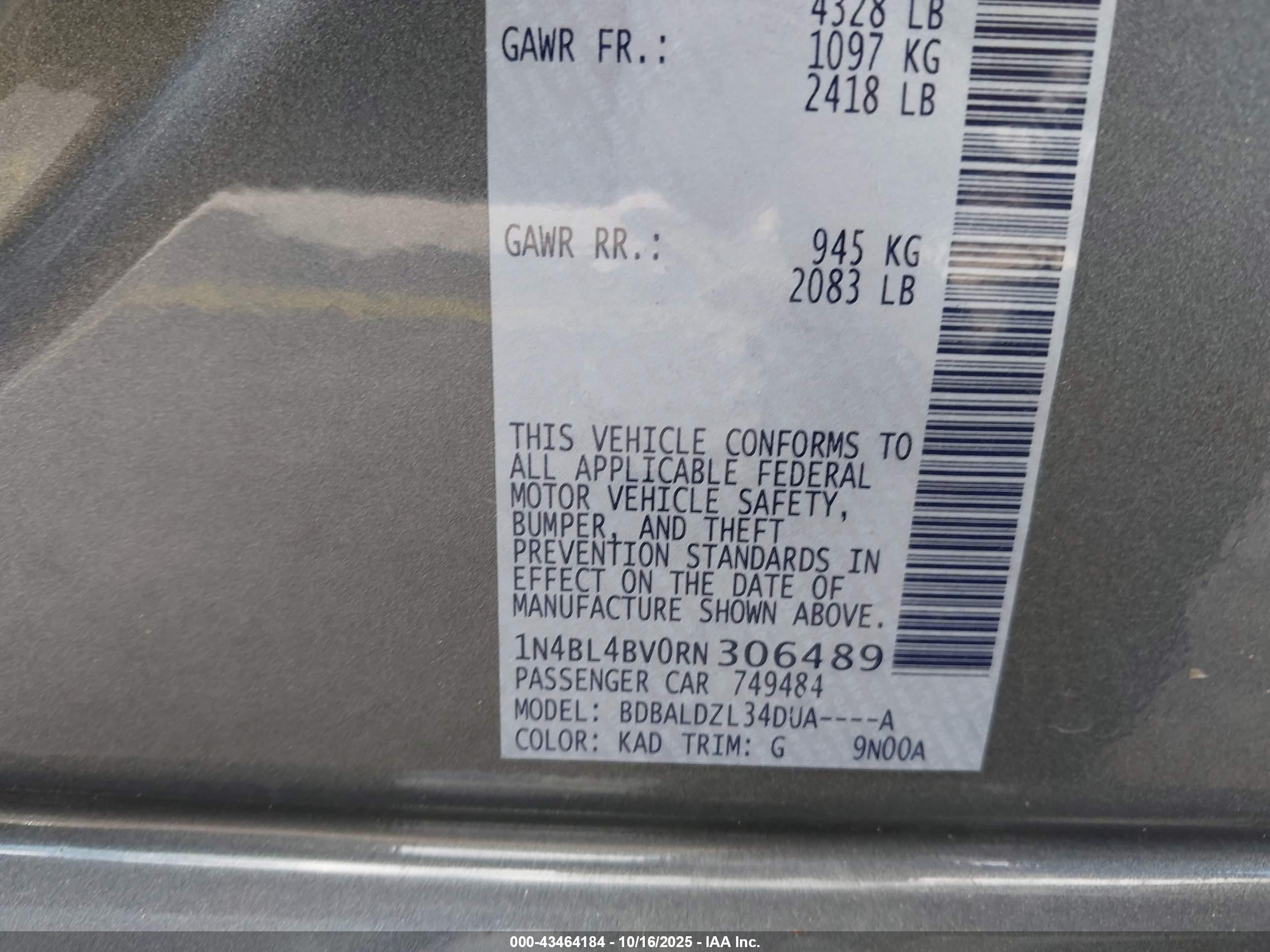 NISSAN ALTIMA image 9