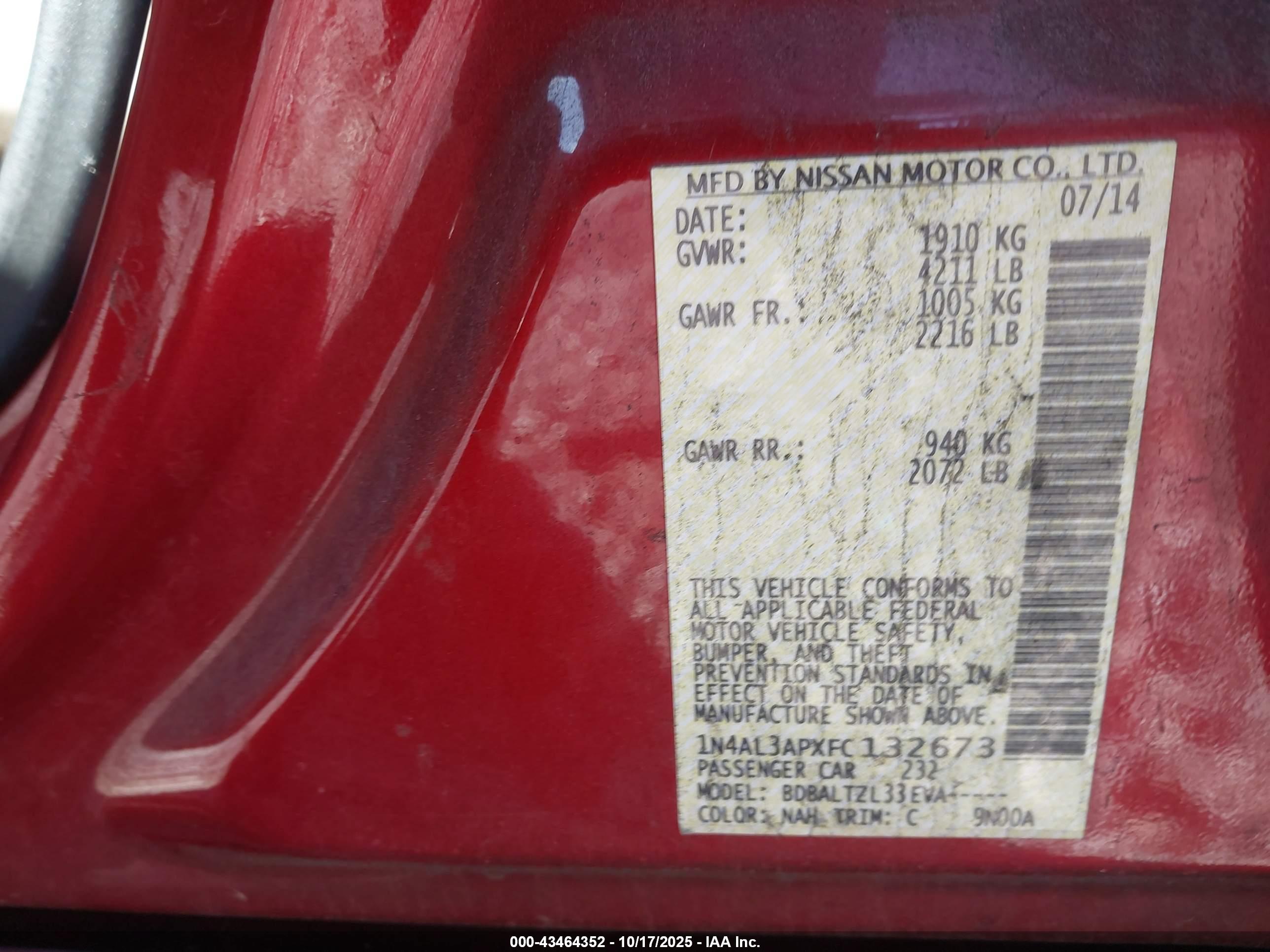 NISSAN ALTIMA image 9