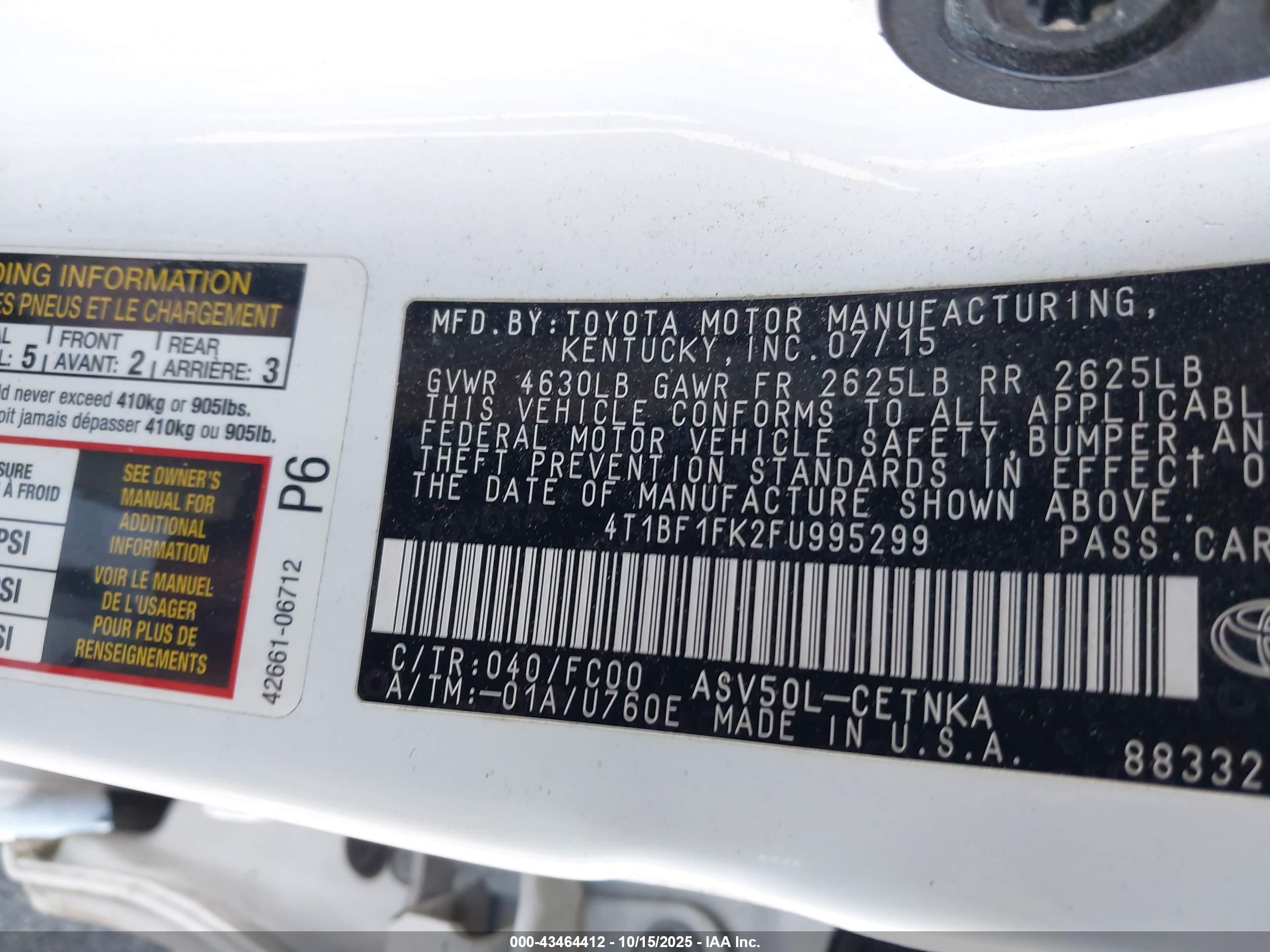TOYOTA CAMRY image 9