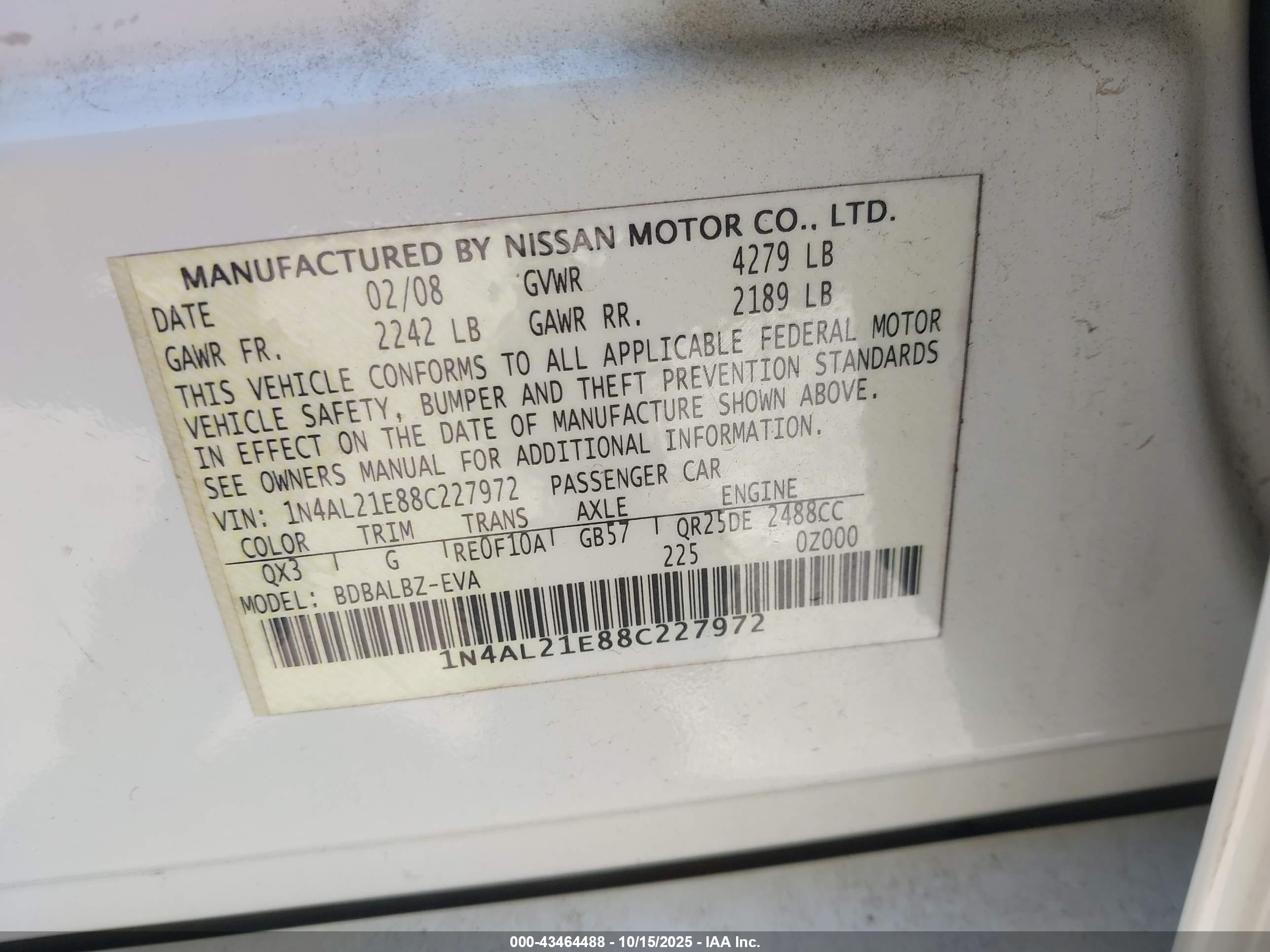 NISSAN ALTIMA image 9