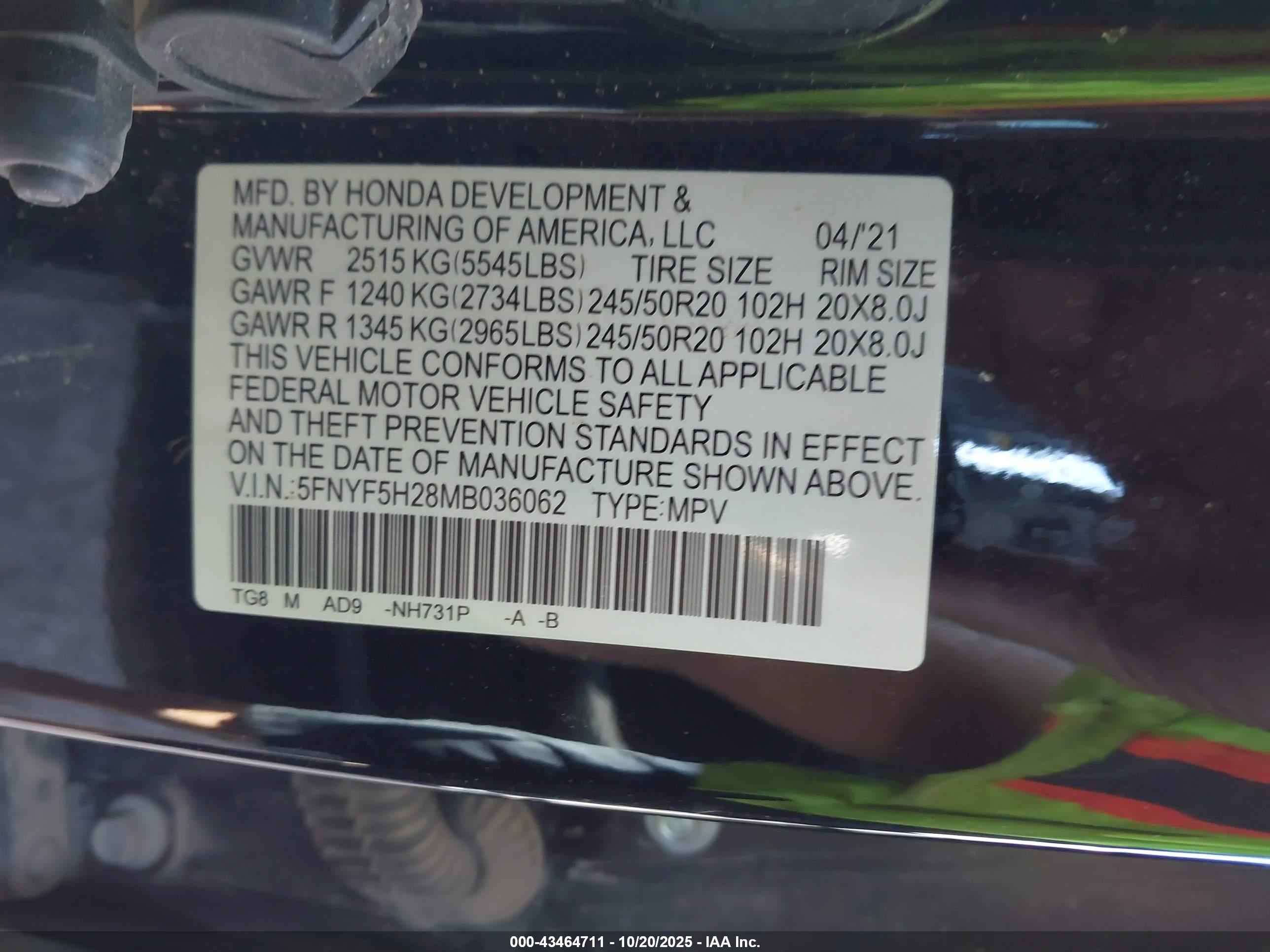 HONDA PILOT image 9