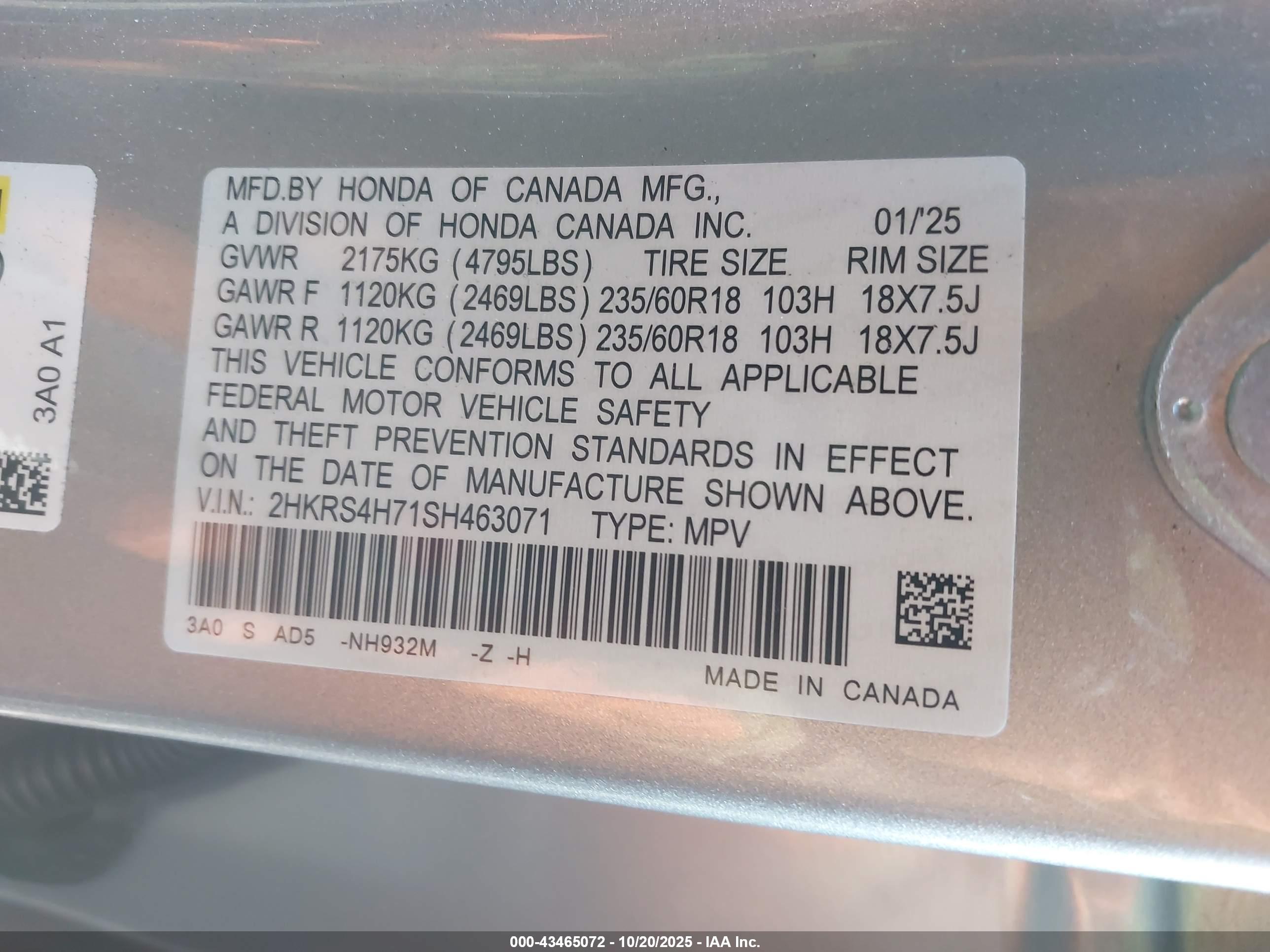 HONDA CR-V image 9