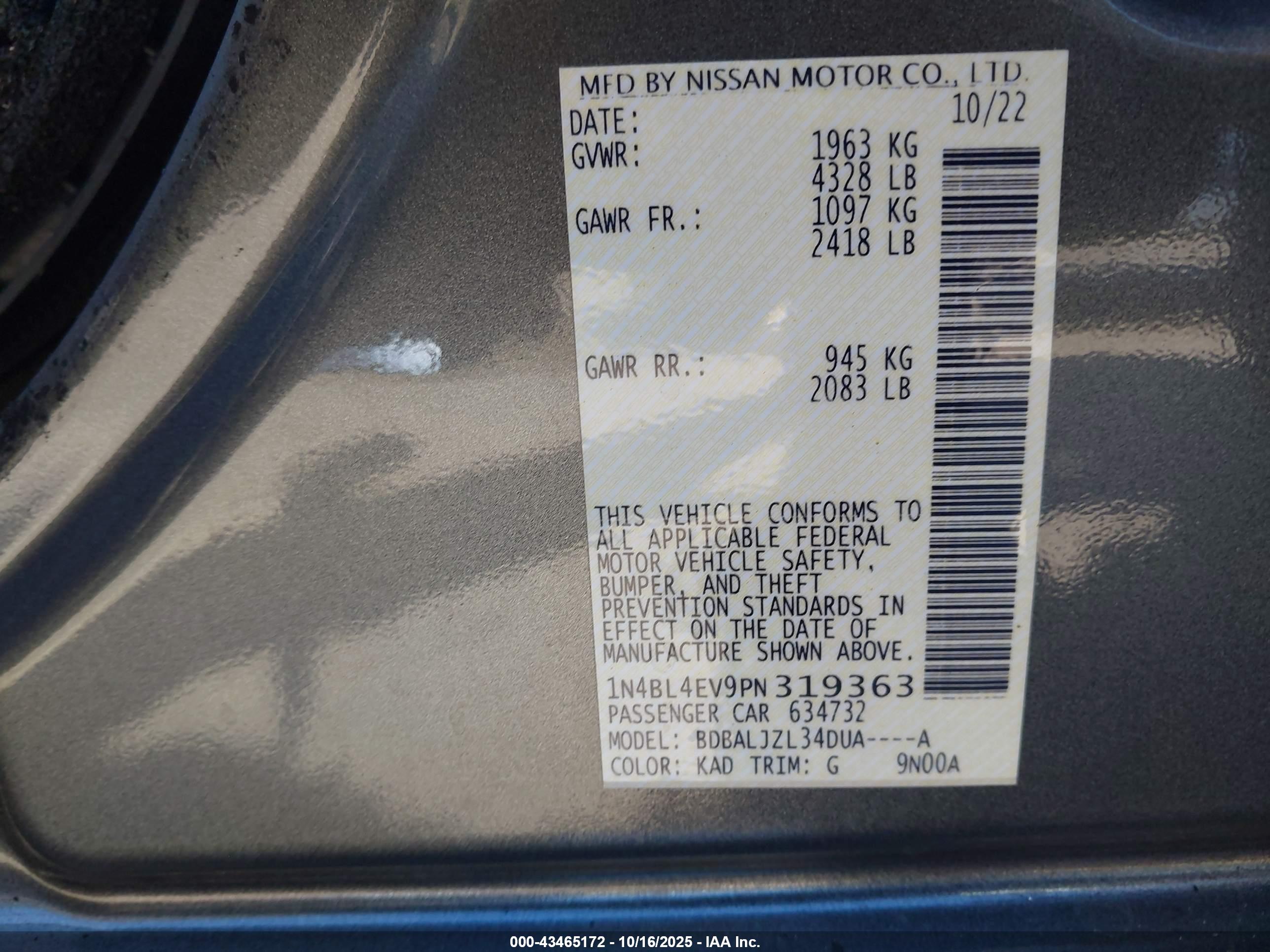 NISSAN ALTIMA image 9