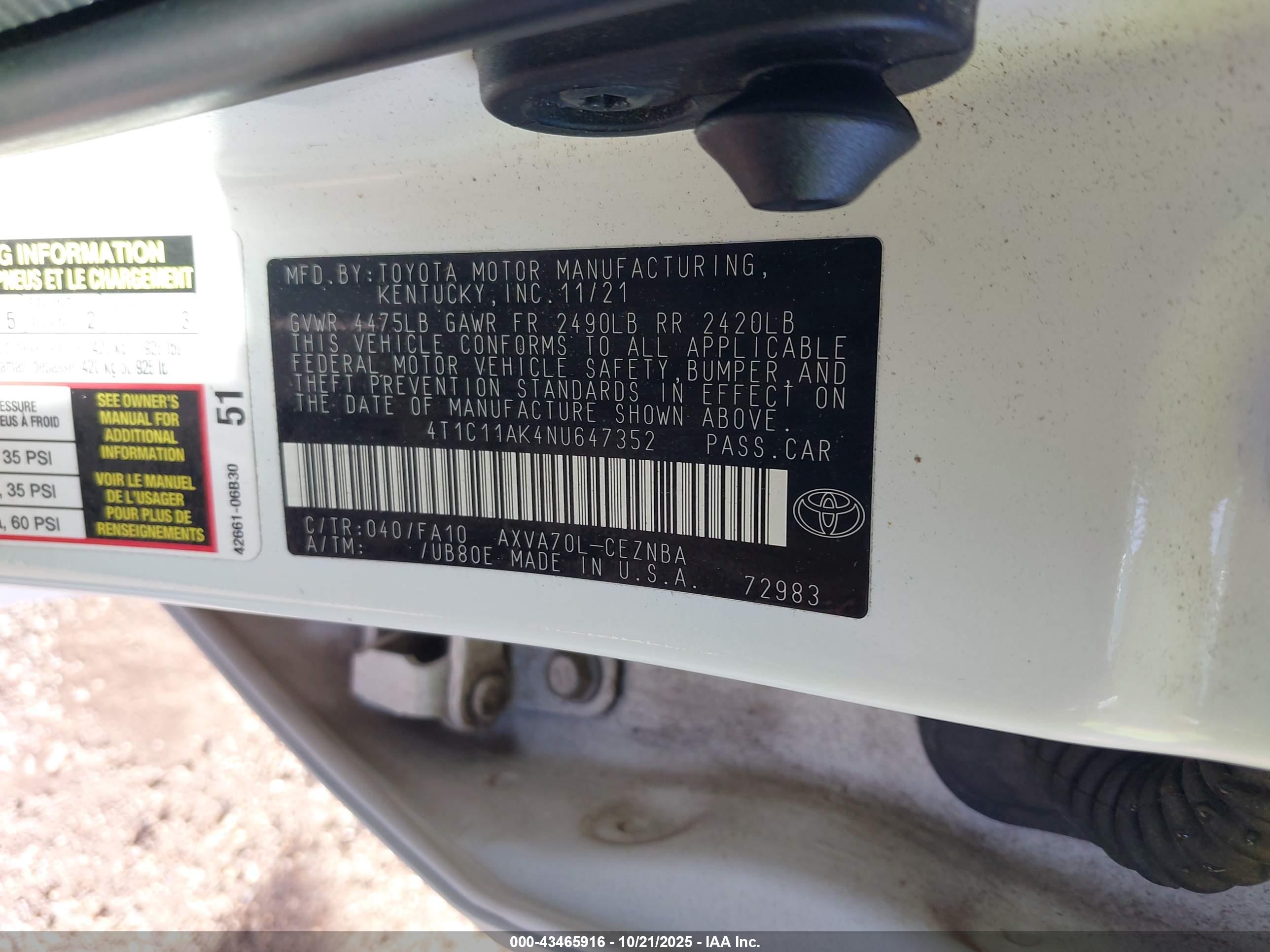 TOYOTA CAMRY image 9