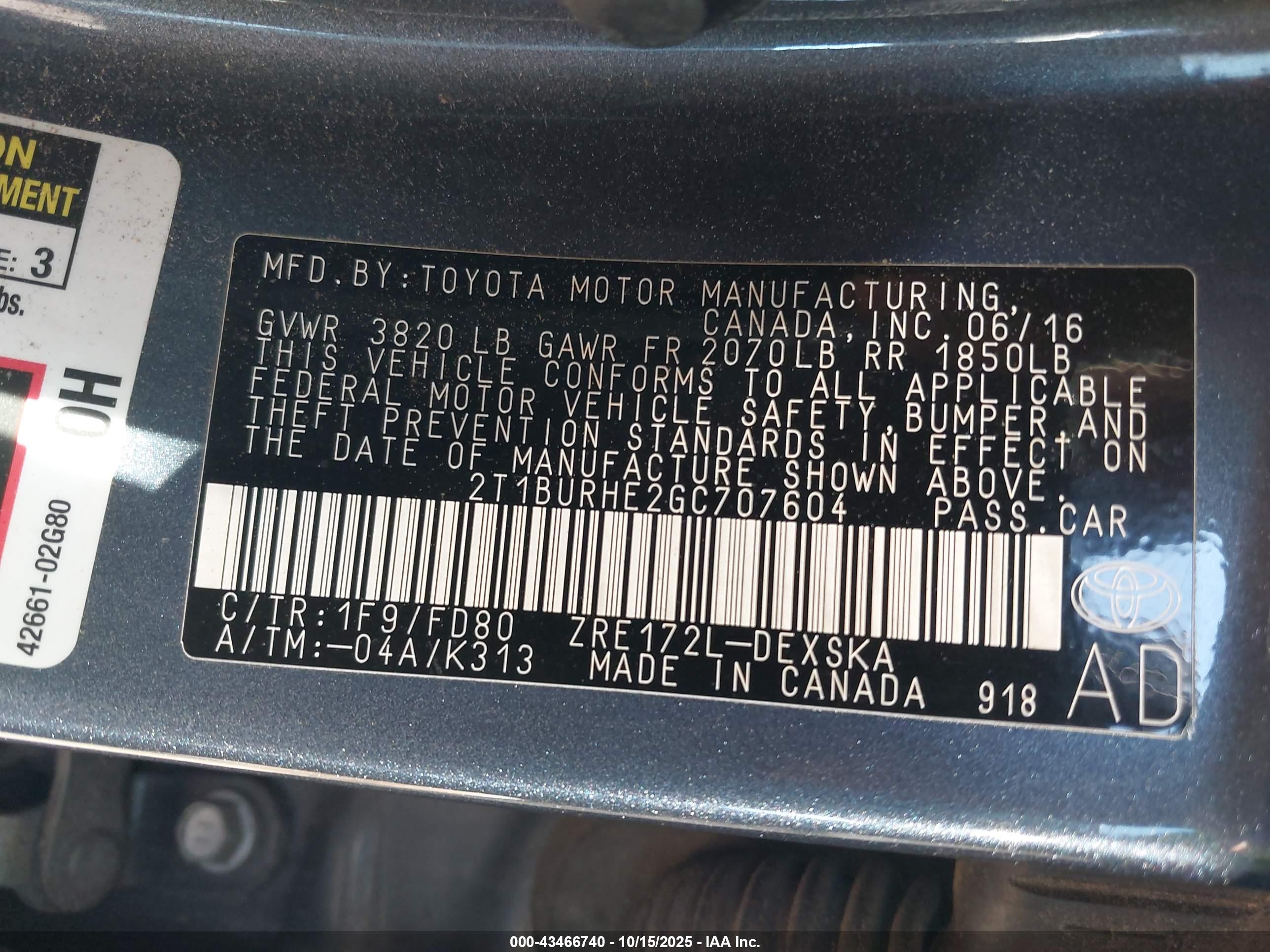 TOYOTA COROLLA image 9