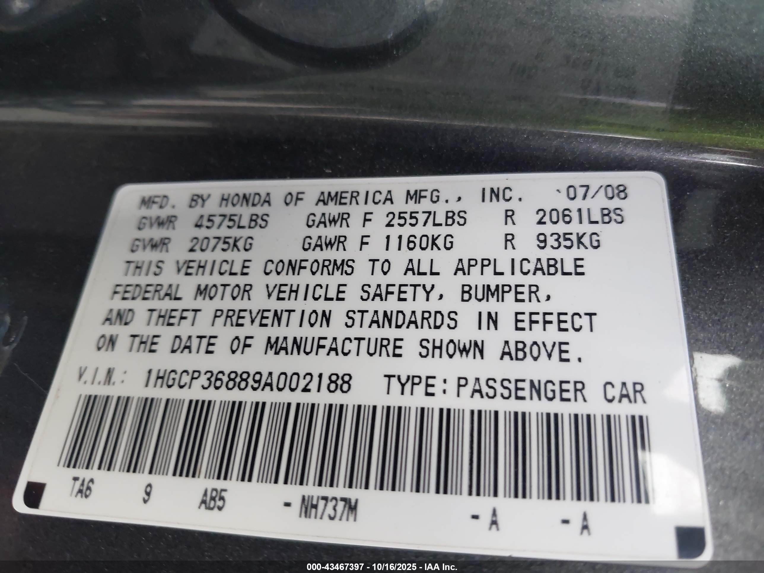 HONDA ACCORD image 9