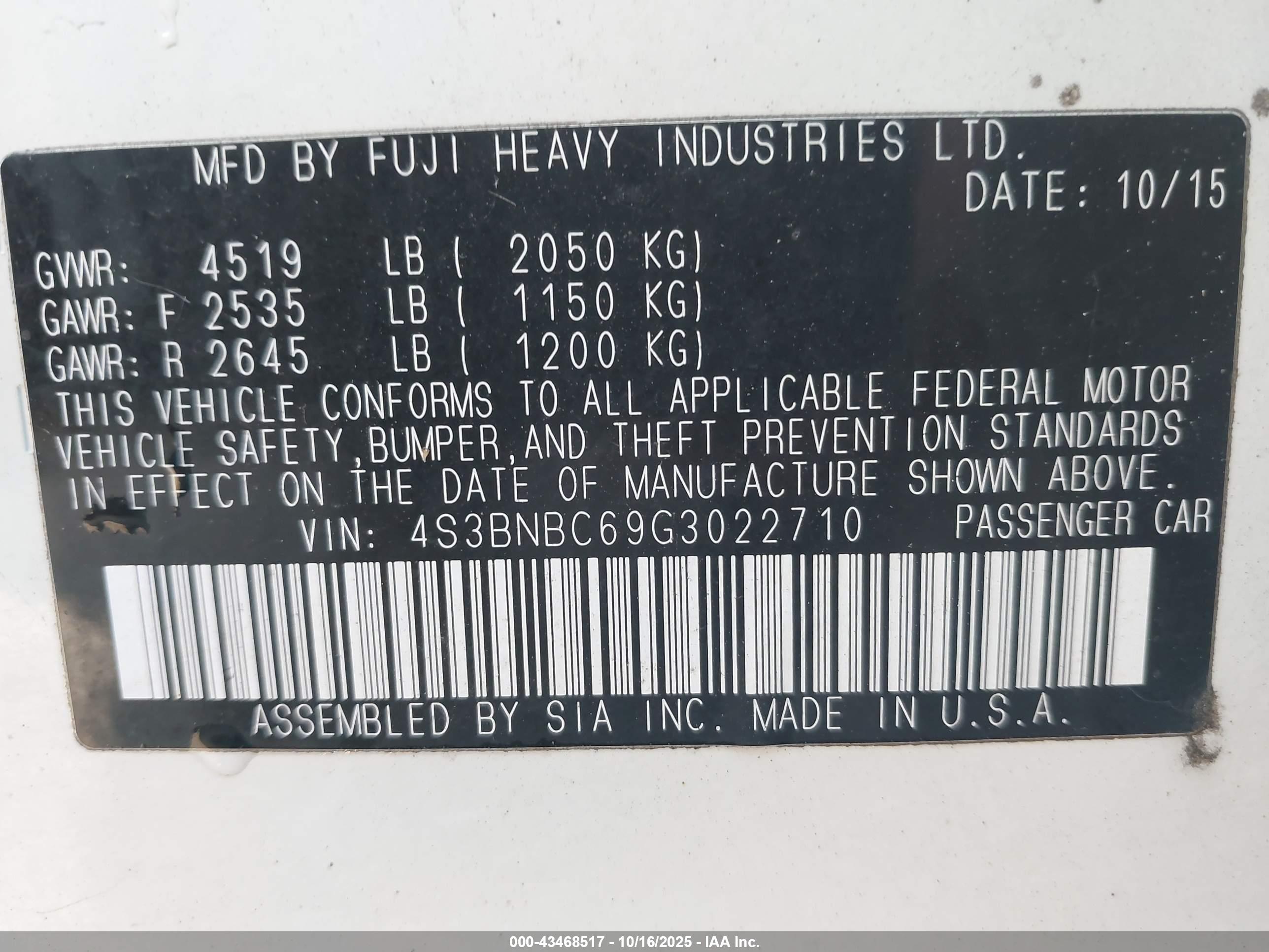 SUBARU LEGACY image 9