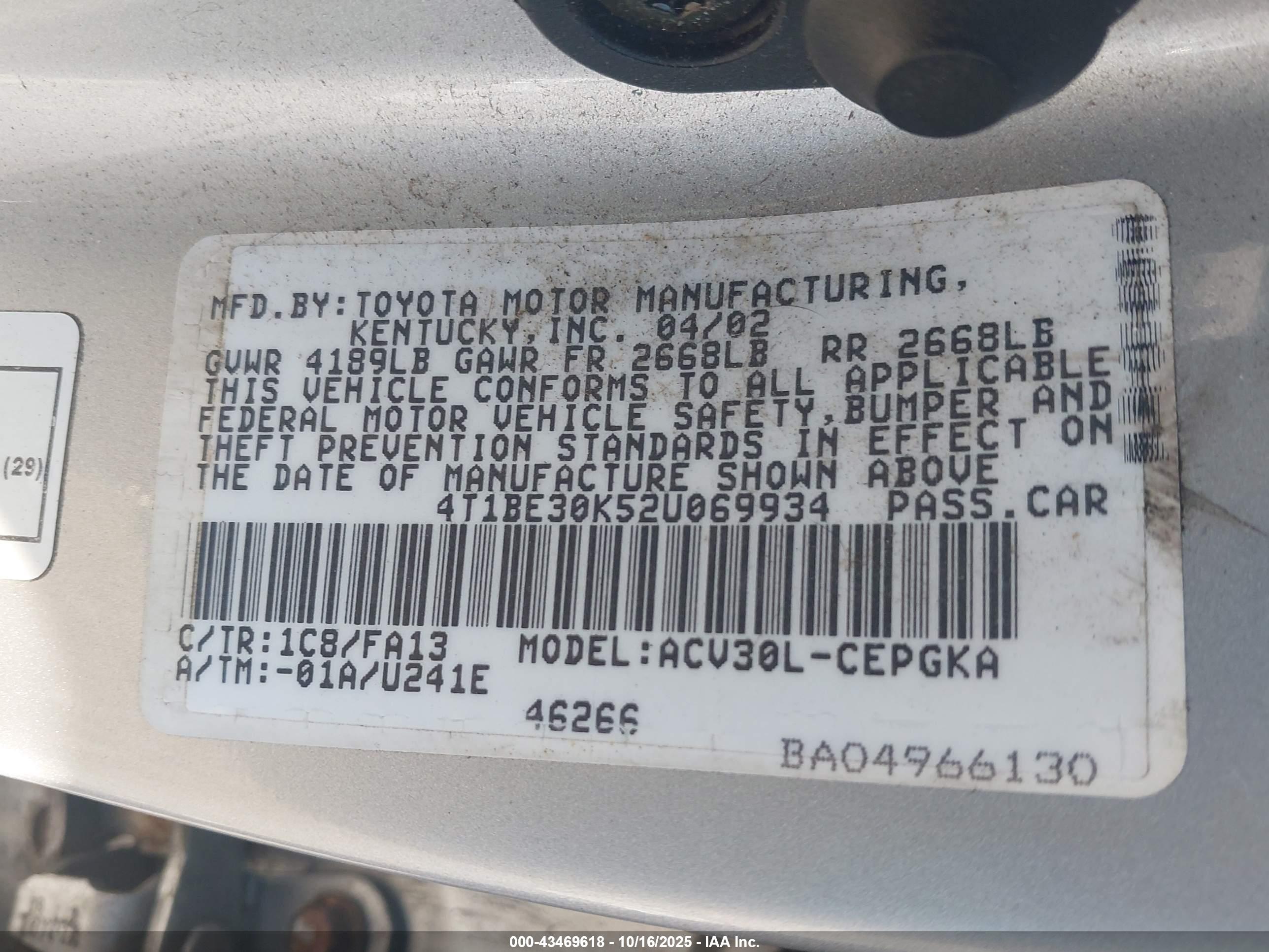 TOYOTA CAMRY image 9