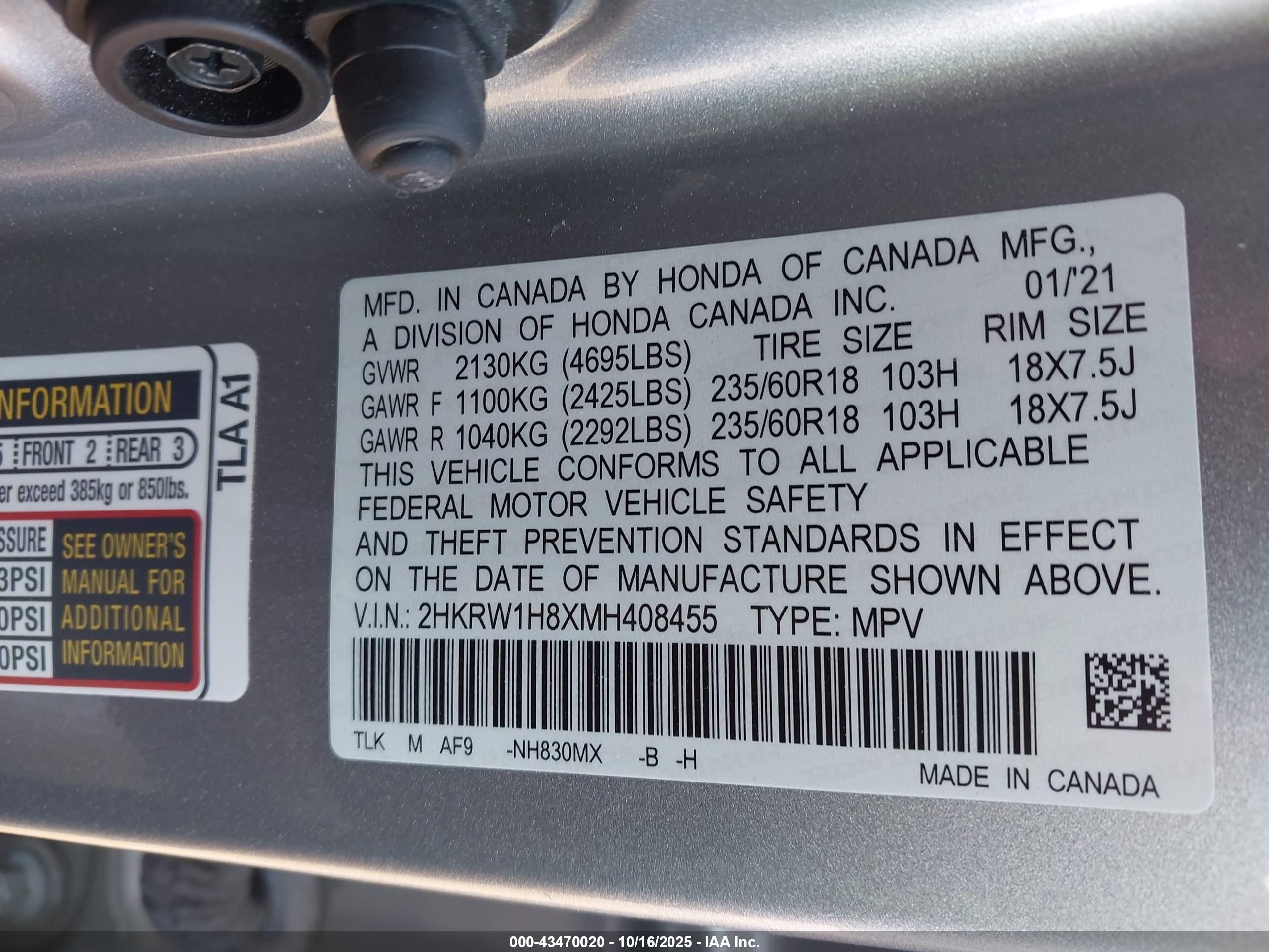 HONDA CR-V image 9