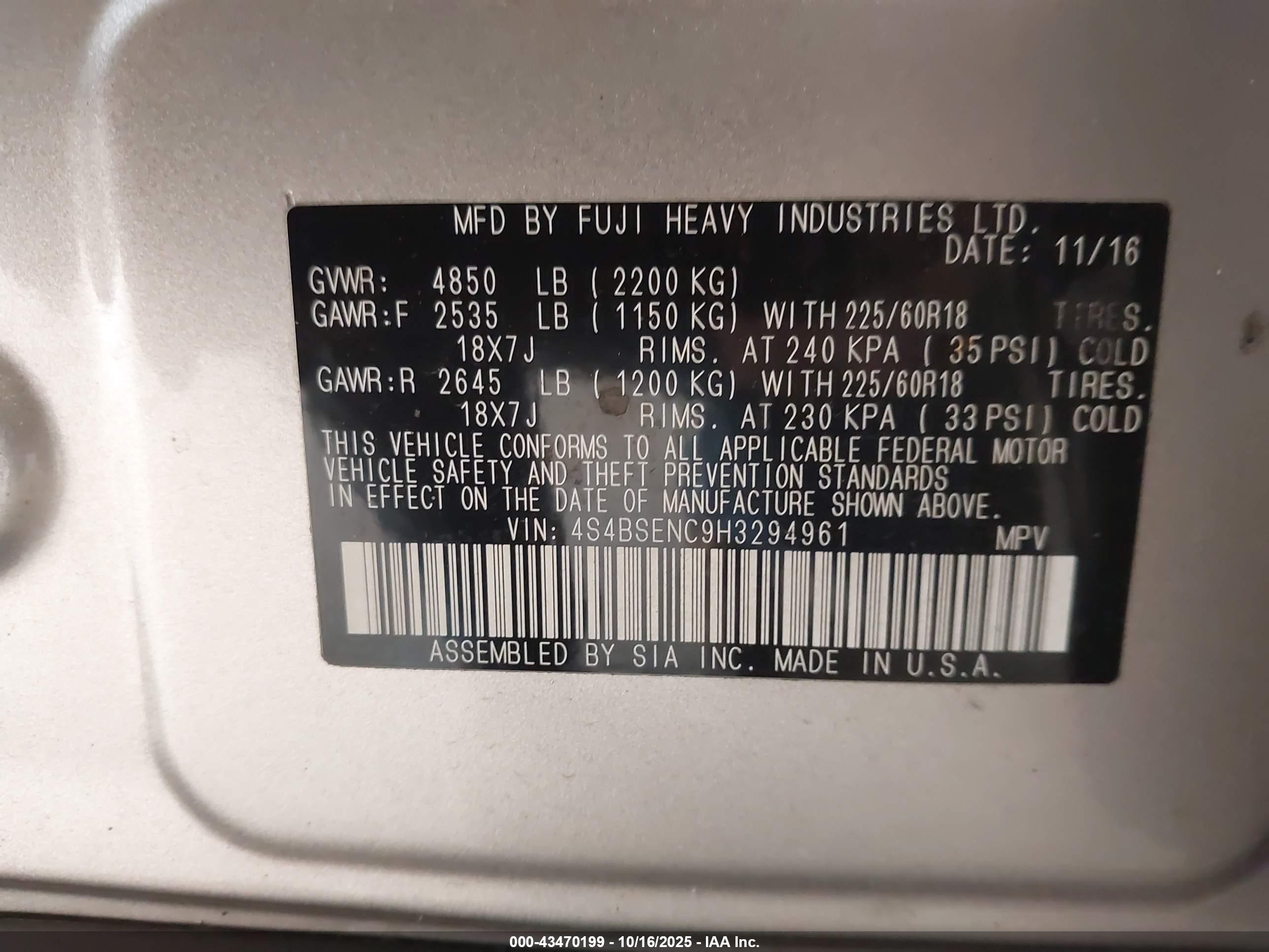 SUBARU OUTBACK image 9
