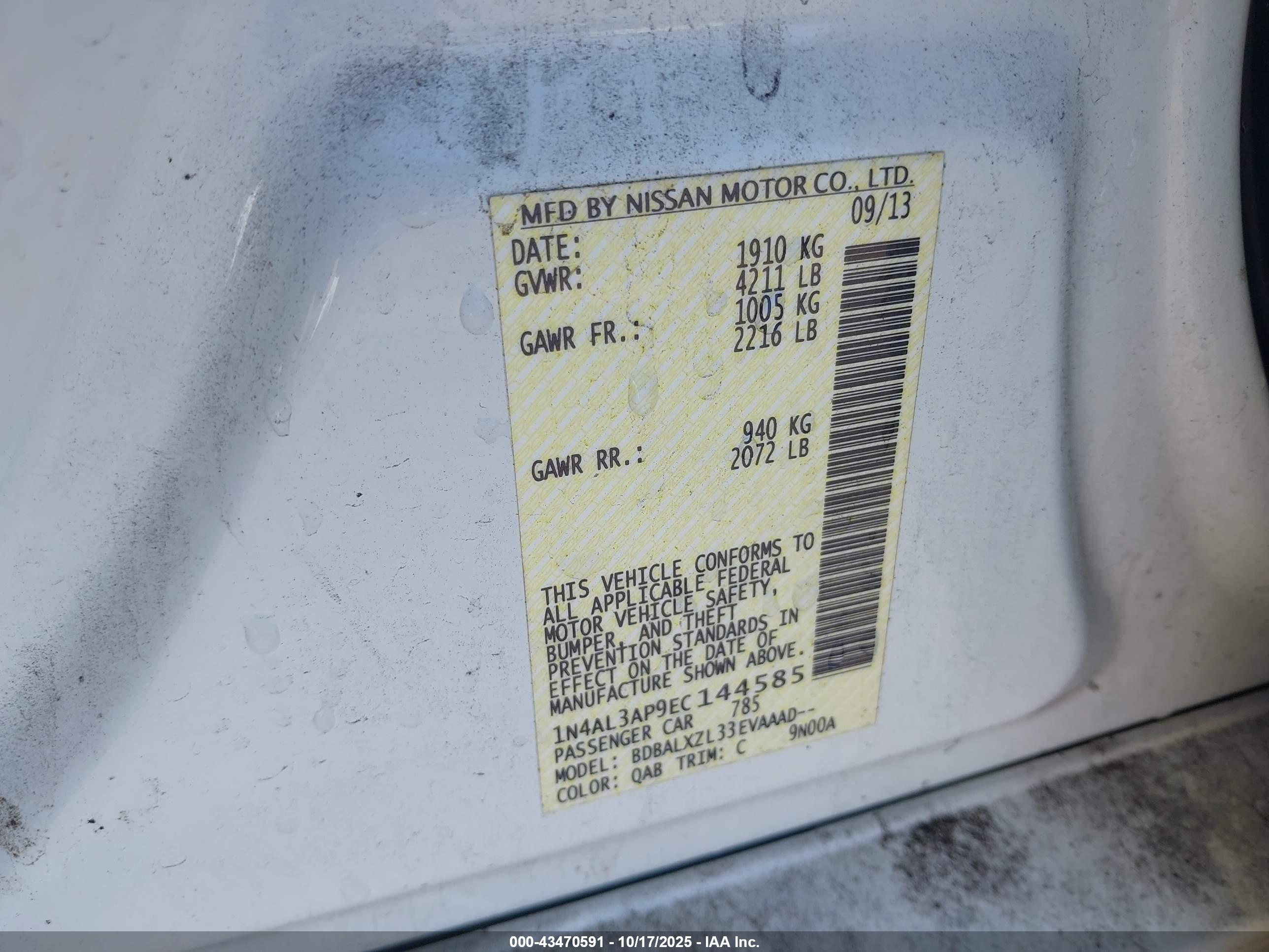 NISSAN ALTIMA image 9