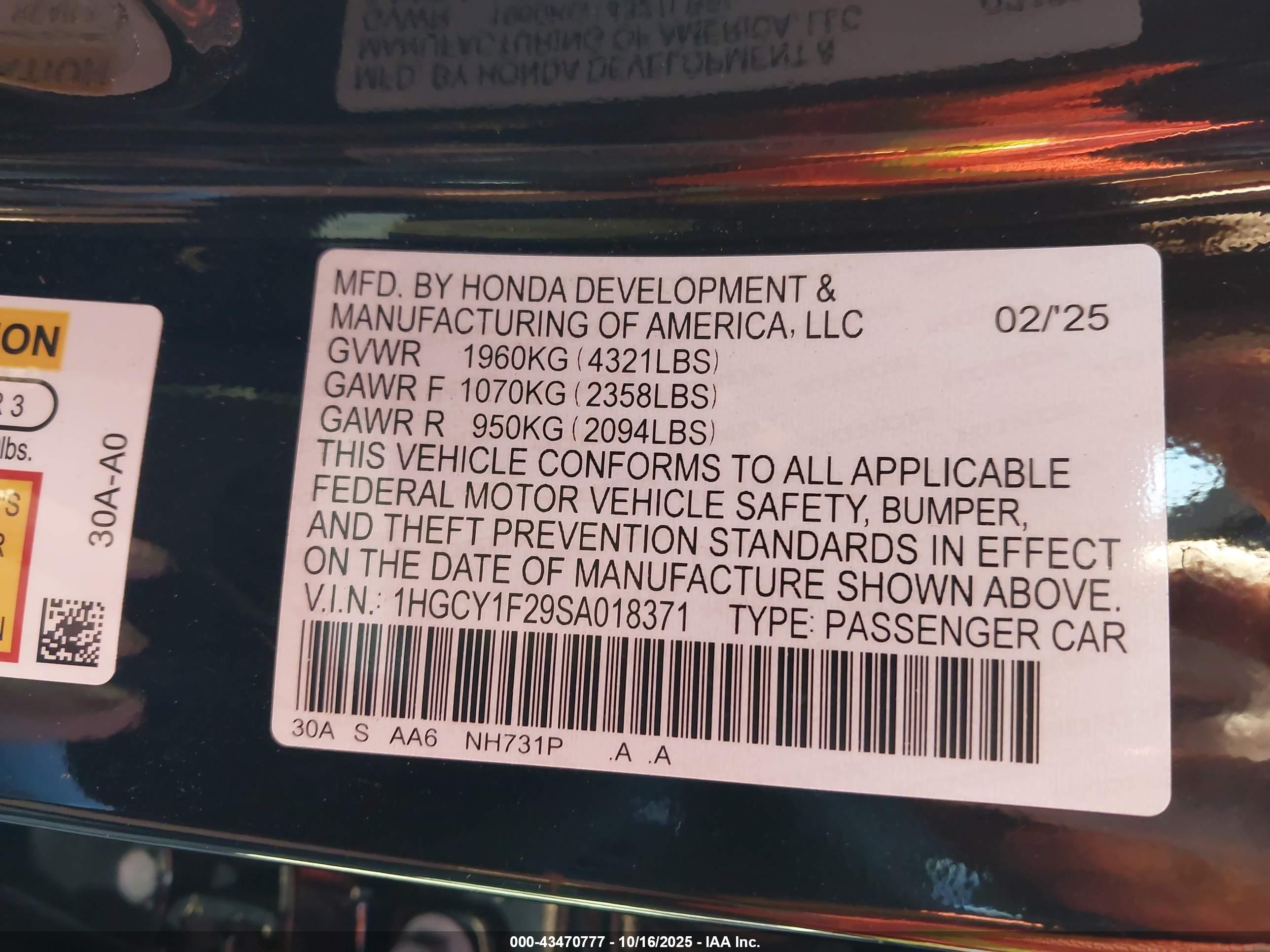 HONDA ACCORD image 9