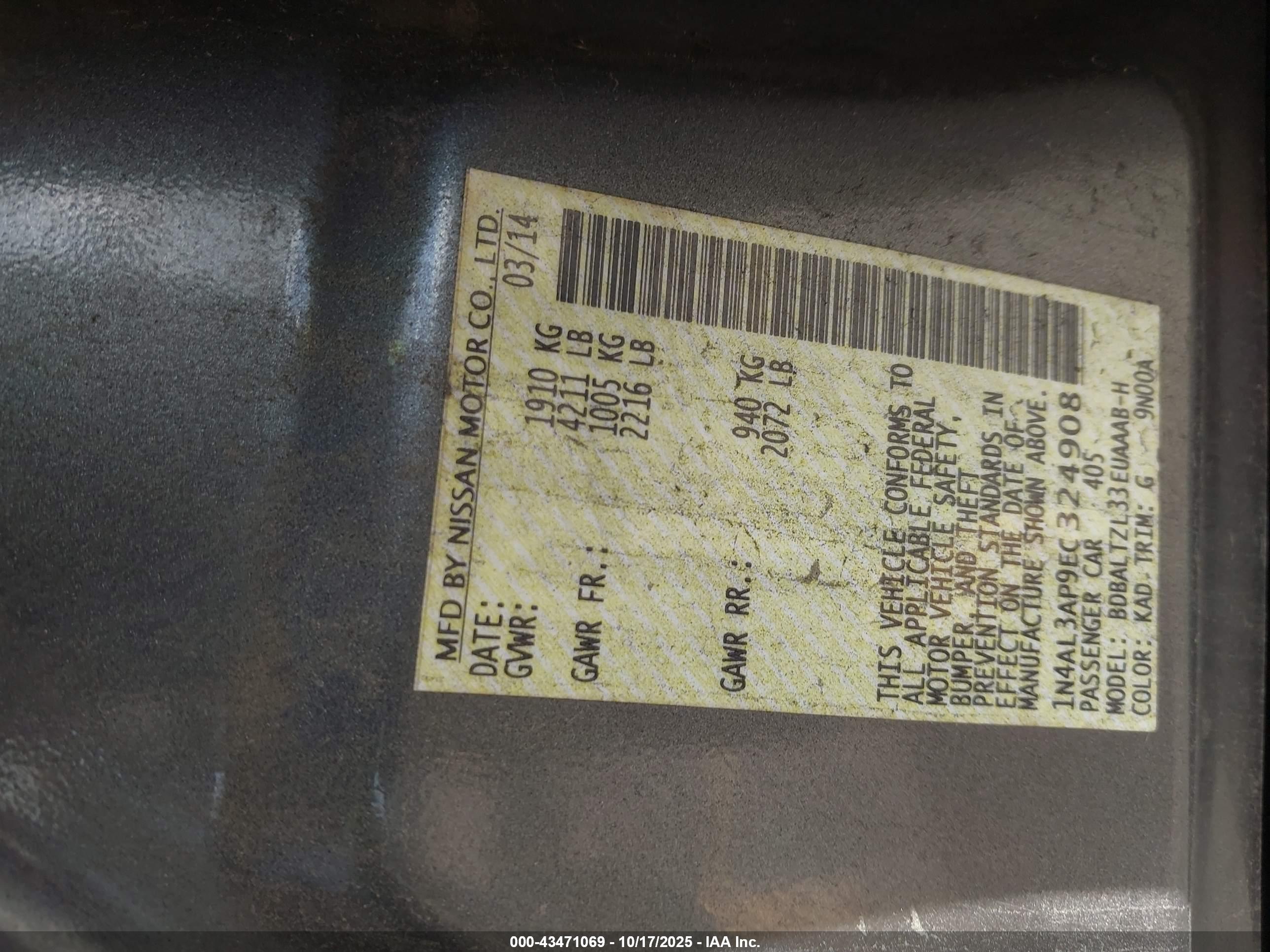 NISSAN ALTIMA image 9