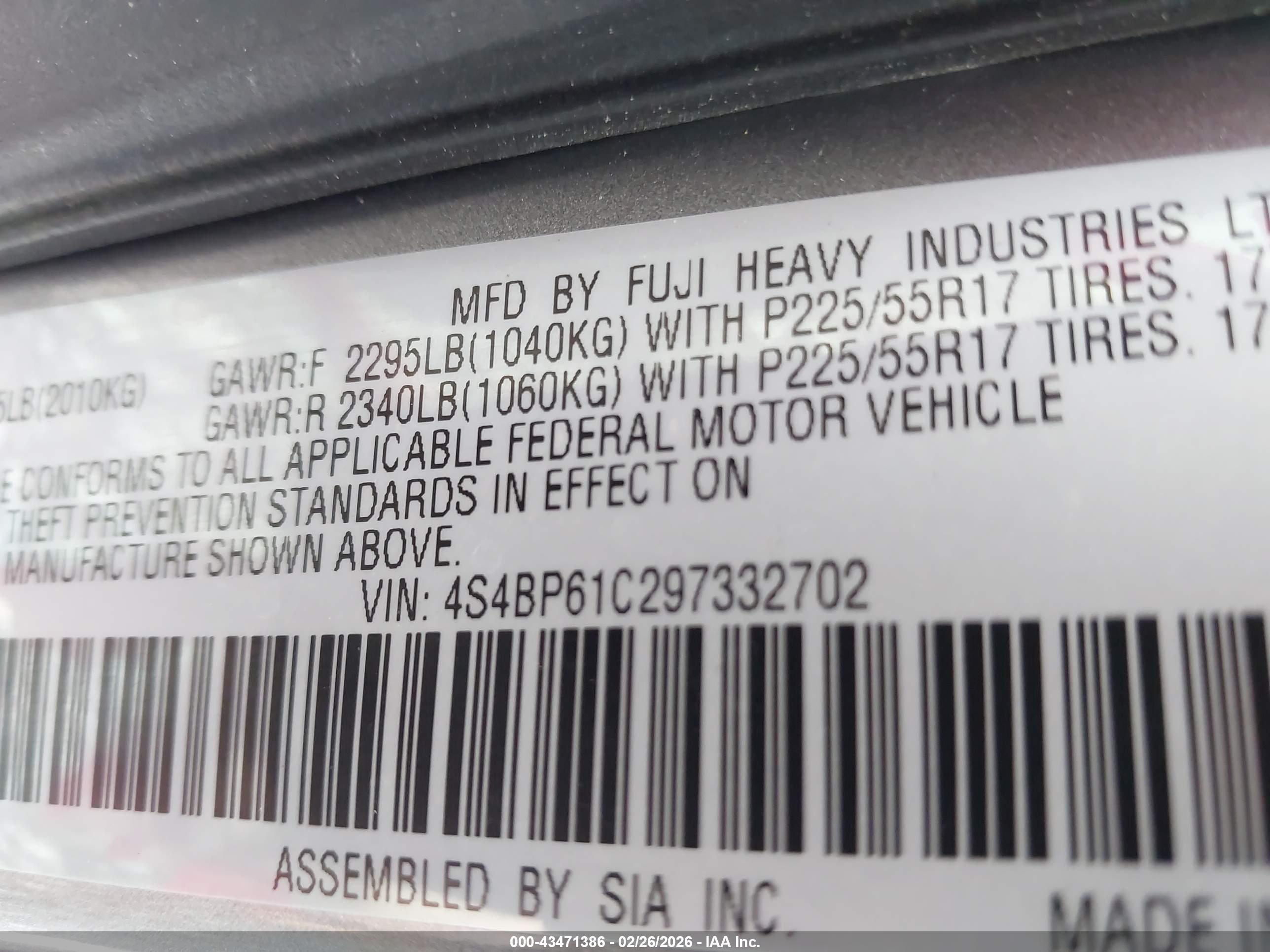 SUBARU OUTBACK image 9