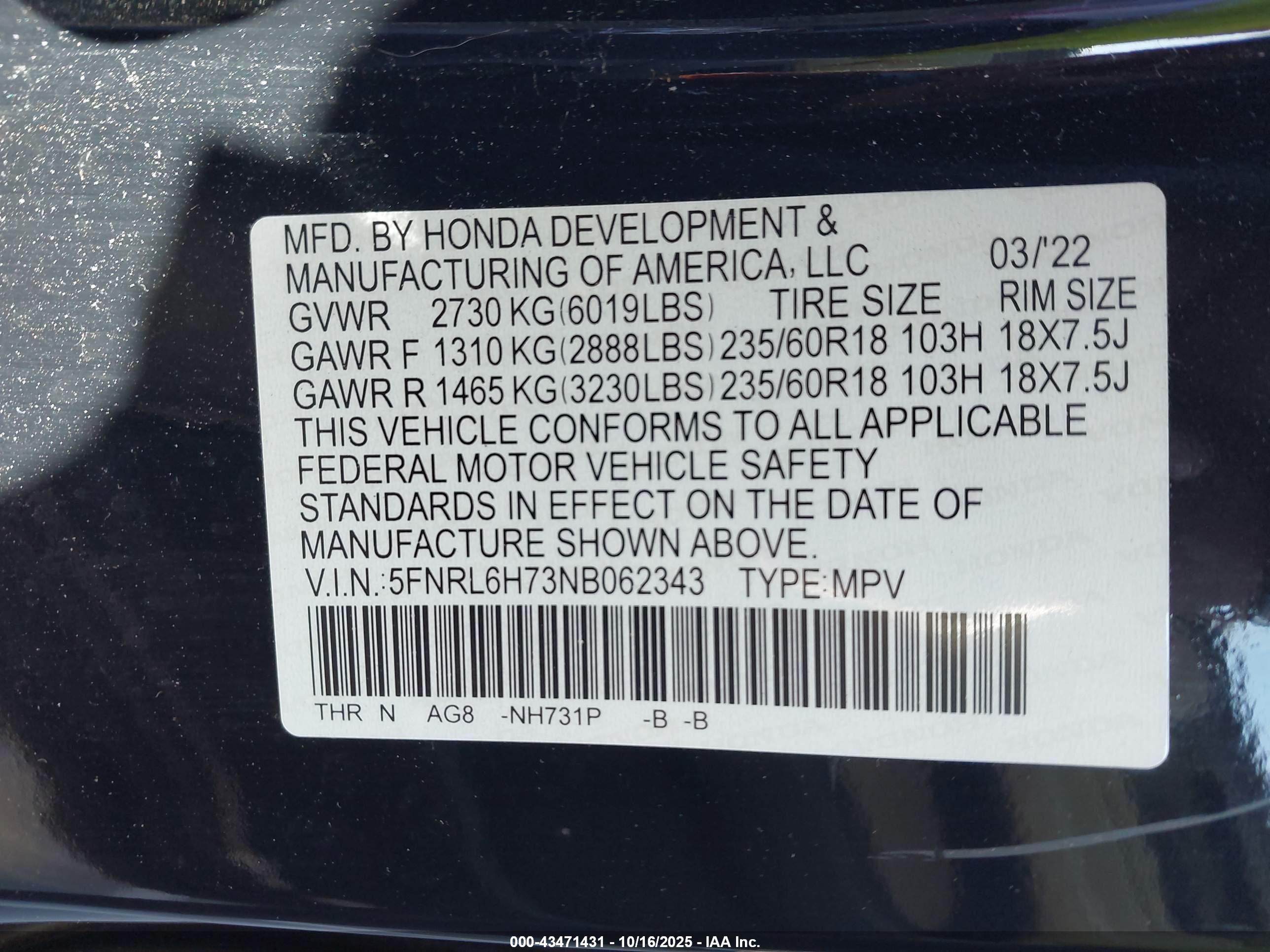 HONDA ODYSSEY image 9