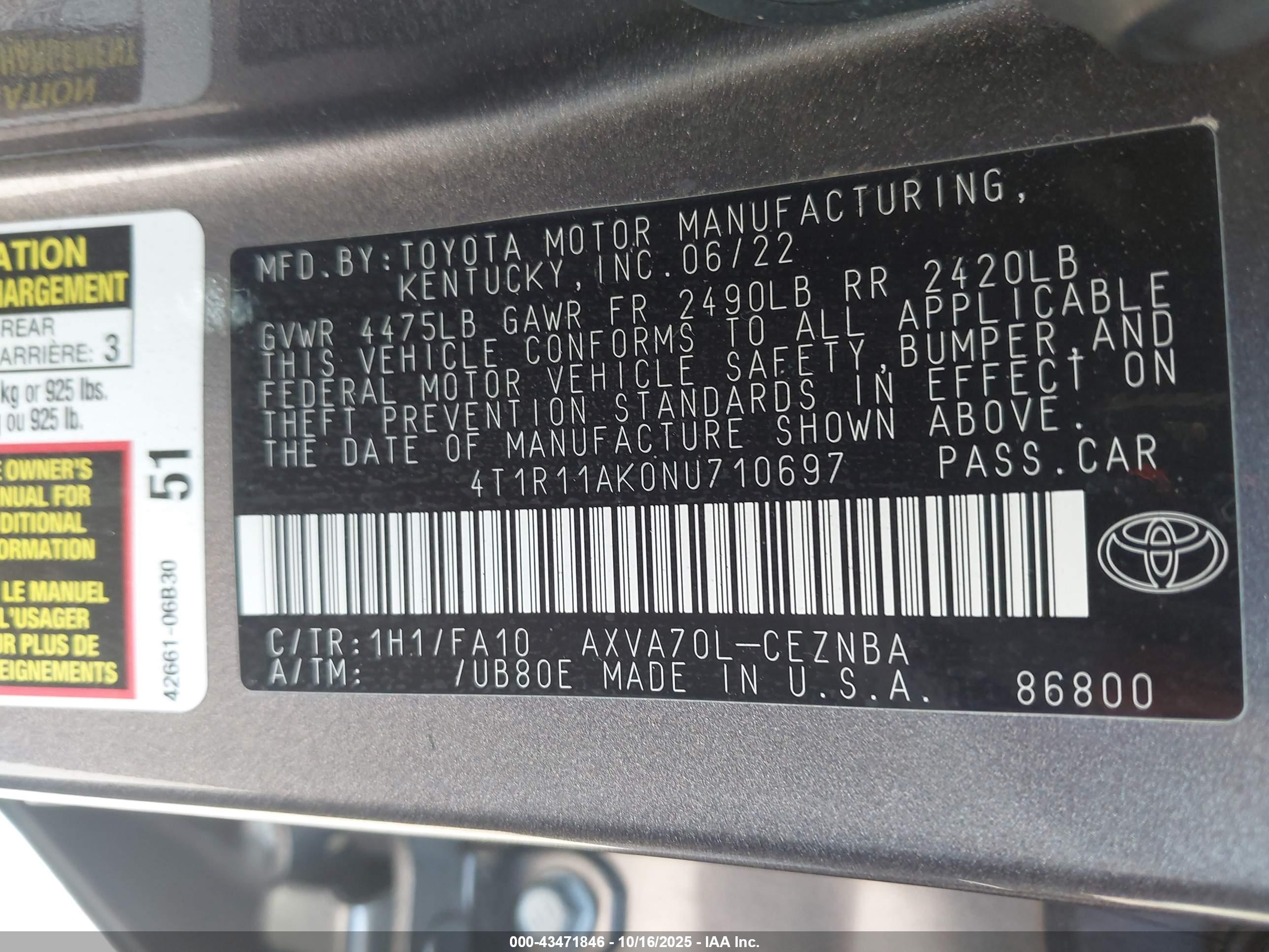 TOYOTA CAMRY image 9