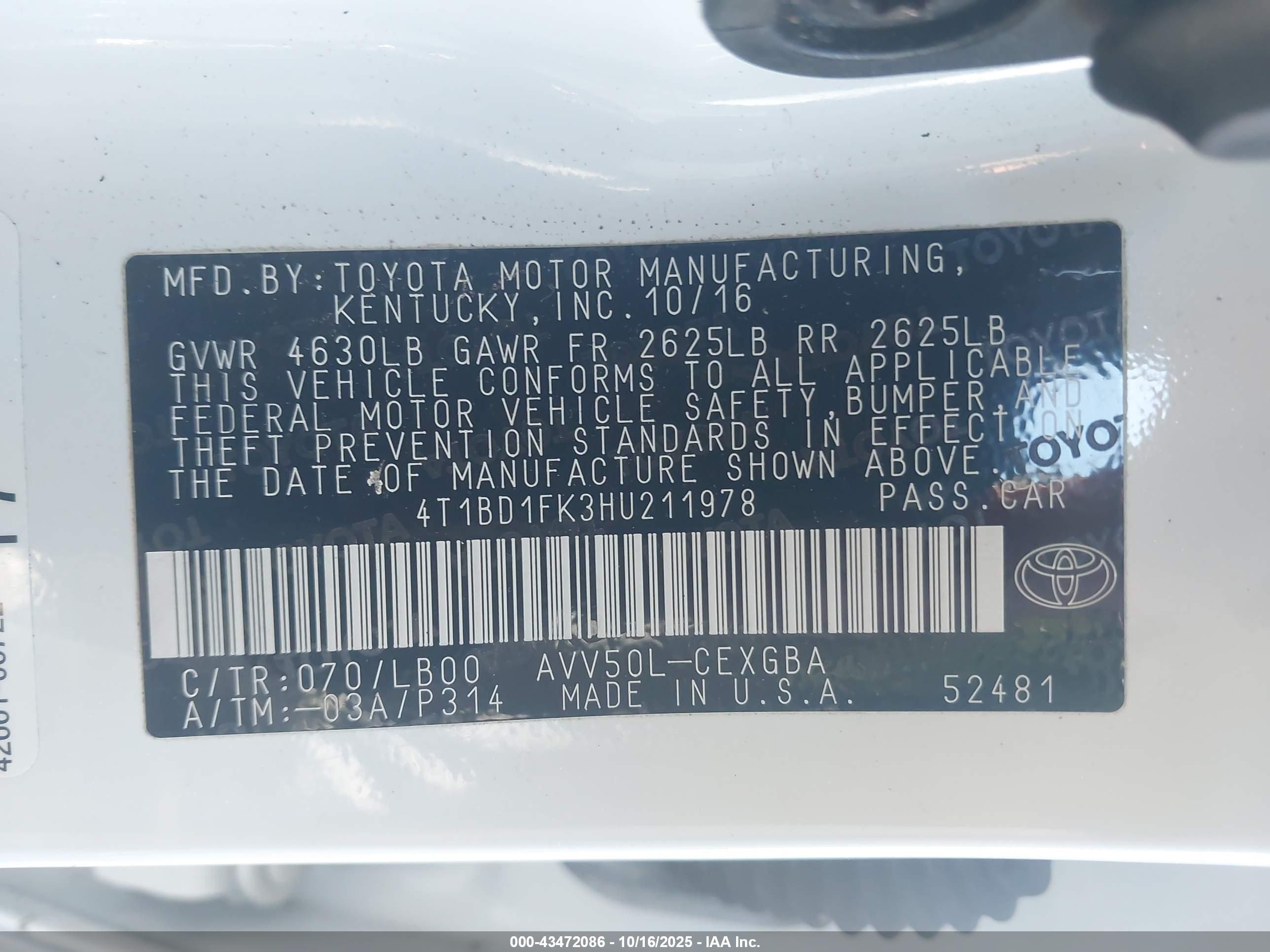 TOYOTA CAMRY image 9
