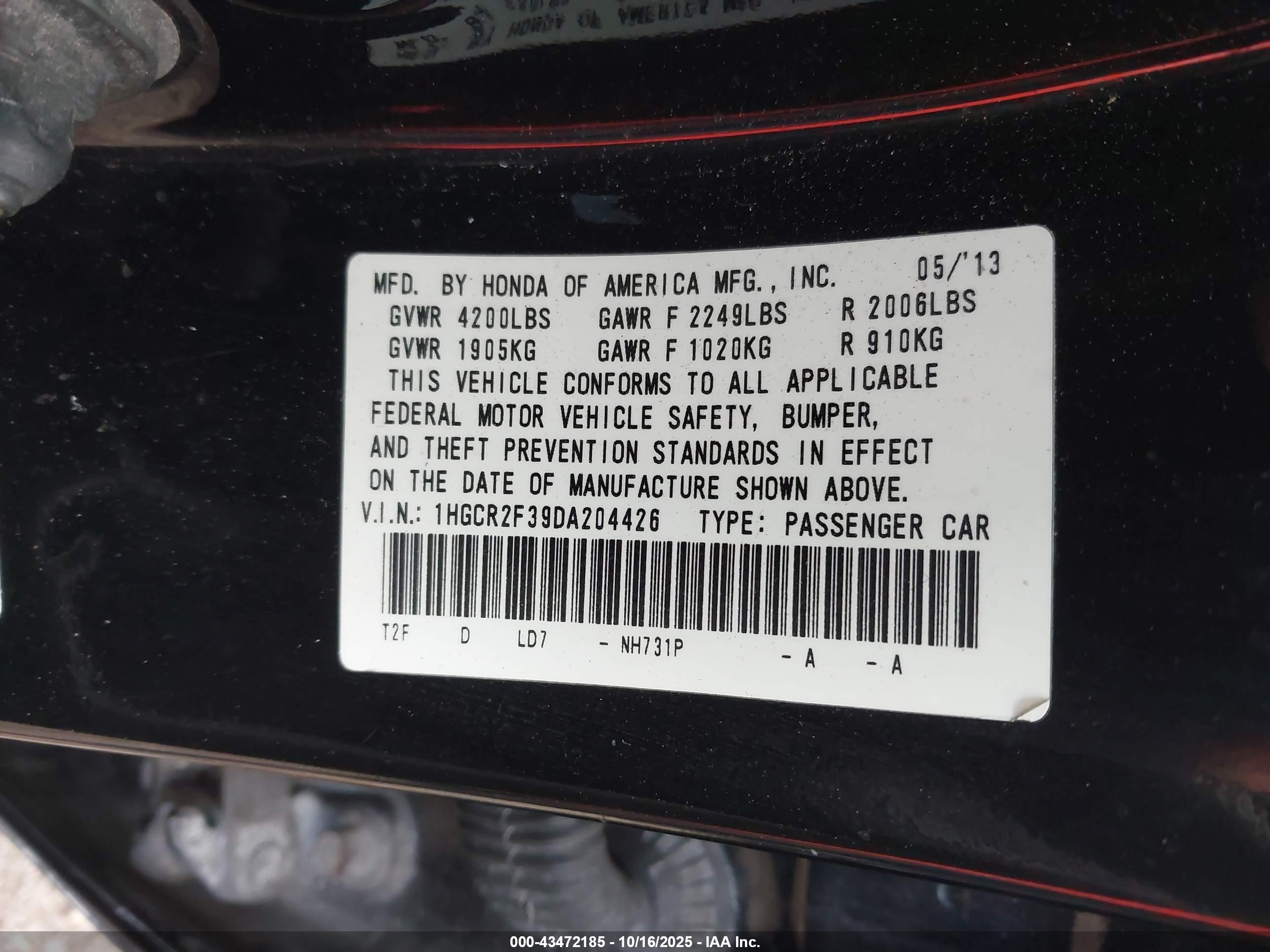HONDA ACCORD image 9
